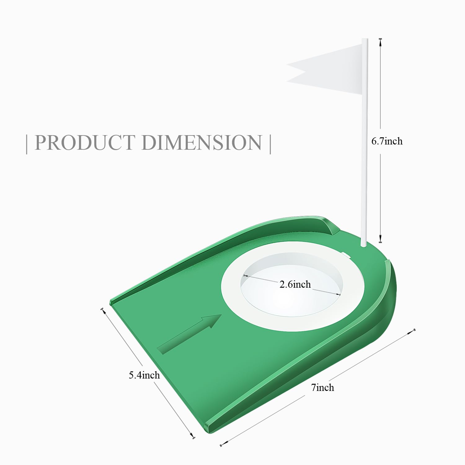 Premium Golf Putting Cup with Flag - Indoor/Outdoor Practice Training Aid for Improved Putting Accuracy | Perfect for Home, Office, or Backyard Golf Practice