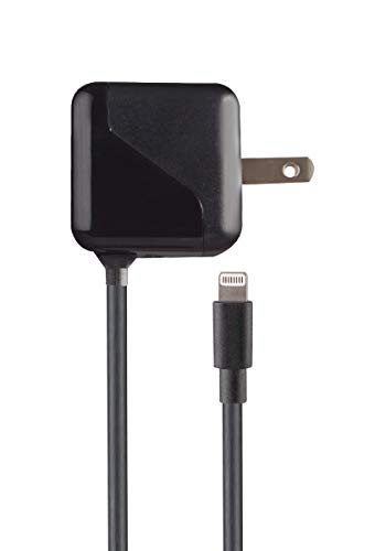 Vivitar VM20019-BLK Wall to Lightning Power Cable - 6ft Charging Cord for iPhone iPad - Home Office Car Travel Charging Solution