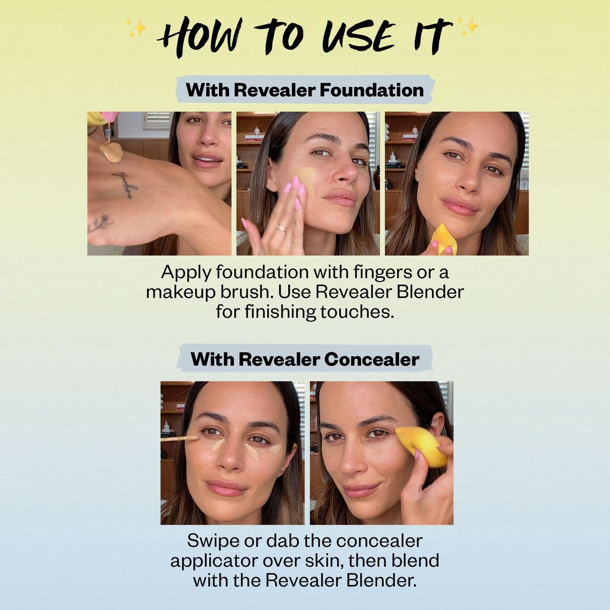 Dual Ended Makeup Blender Sponge - Soft Beauty Blender for Foundation & Concealer - Perfect for Flawless Makeup Application at Home or Professional Use