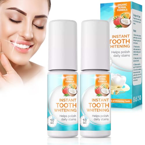 2 Pack Teeth Whitening Paint - Instant White Tooth Polish for a Shiny Smile, Easy to Apply at Home - Perfect for Daily Use, Parties & Special Occasions