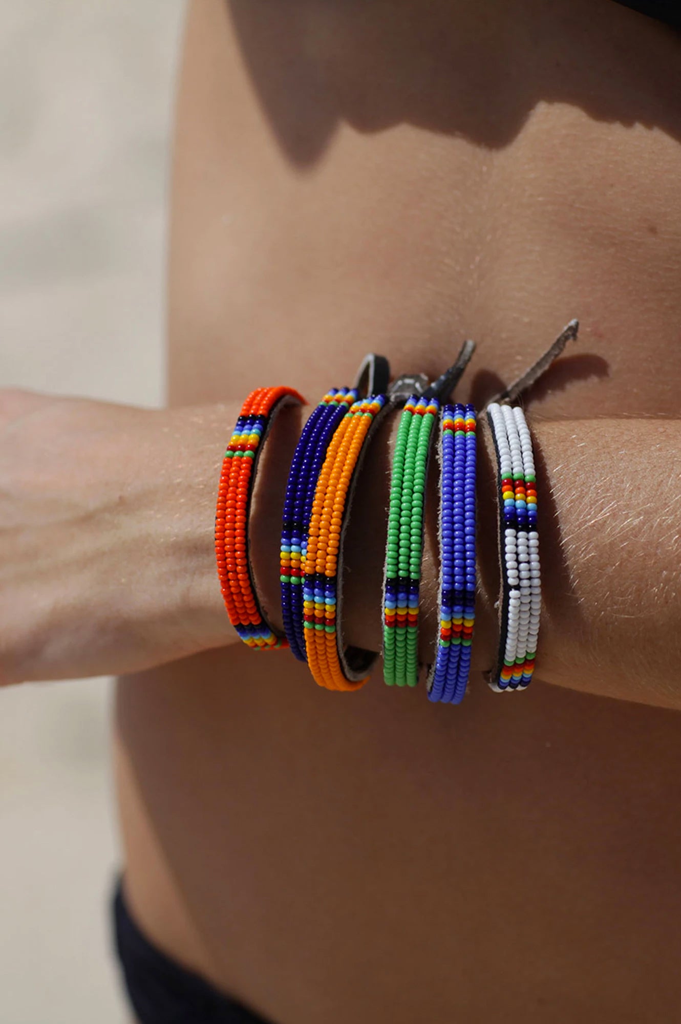 Authentic Maasai Beaded Band - Handmade Dark Blue Tribal Bracelet for Men & Women - Perfect for Cultural Events, Weddings & Boho Fashion