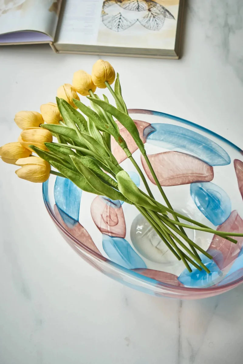 Pastel Bloom Hydroponics Vase - Elegant Glass Flower Vase for Home Decor, Office Desk, Wedding Centerpieces & DIY Plant Growing