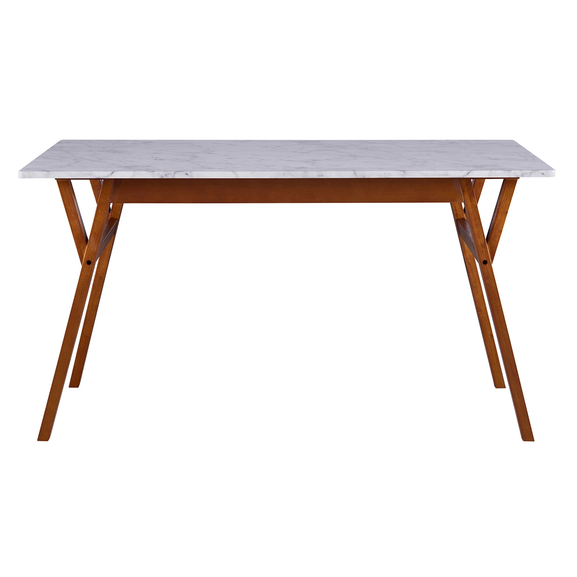 Teamson Home Ashton Square Work Study Desk with Storage & Faux Marble Top - 30