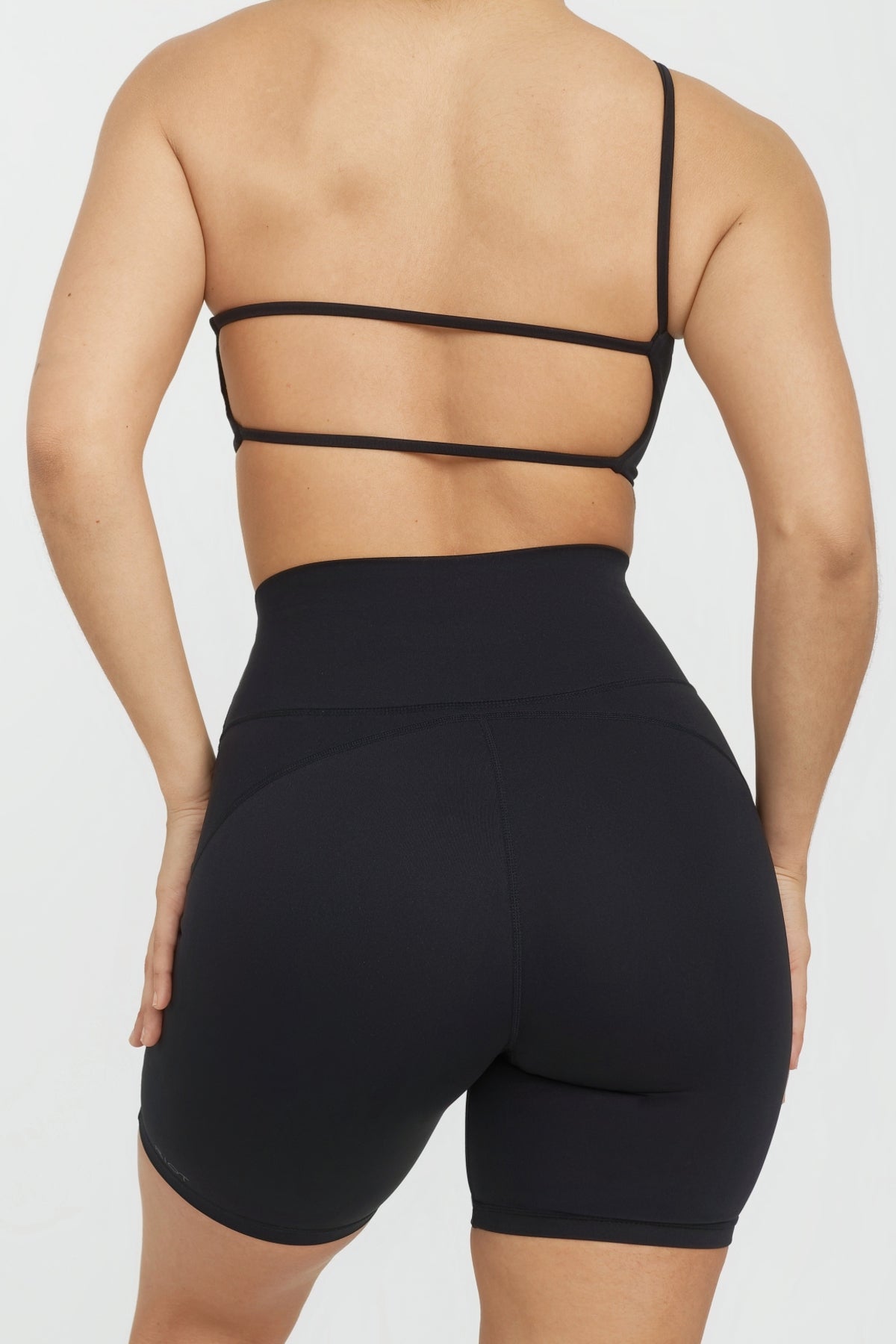Billi Asymmetrical Sports Bralette - Breathable Workout Bra for Women, Black | Perfect for Yoga, Running & Gym Training