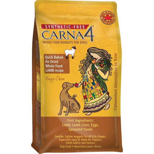 Premium Carna4 Lamb Handcrafted Dog Food - All-Natural, Grain-Free Kibble for Adult Dogs | Perfect for Sensitive Stomachs & Healthy Skin | Ideal for Home Feeding & Outdoor Adventures