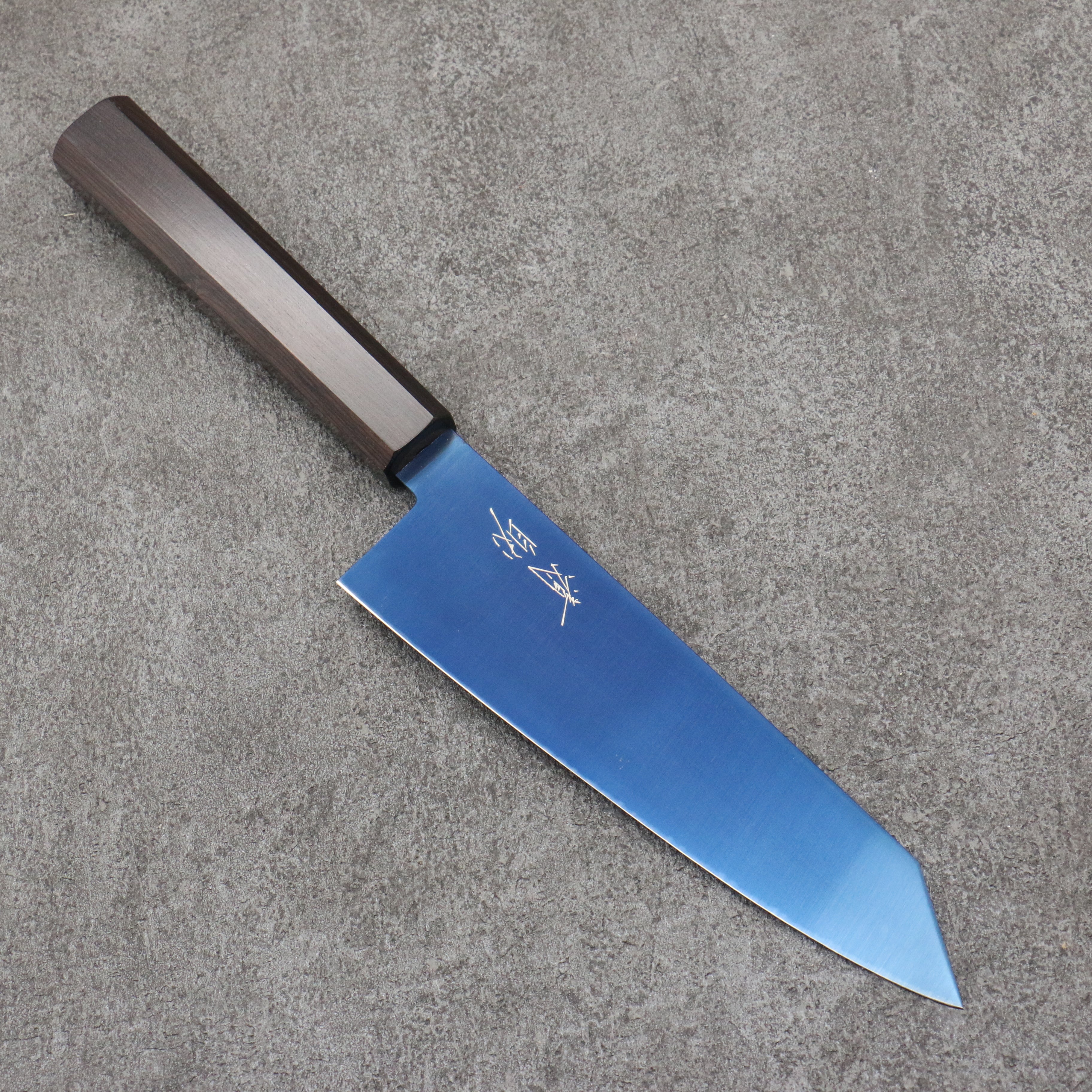 Premium Seisuke SK 85 Kiritsuke Santoku Knife 180mm - Ion Plated Blade with Ebony Wood Handle - Japanese Kitchen Knife for Slicing, Dicing & Precision Cutting