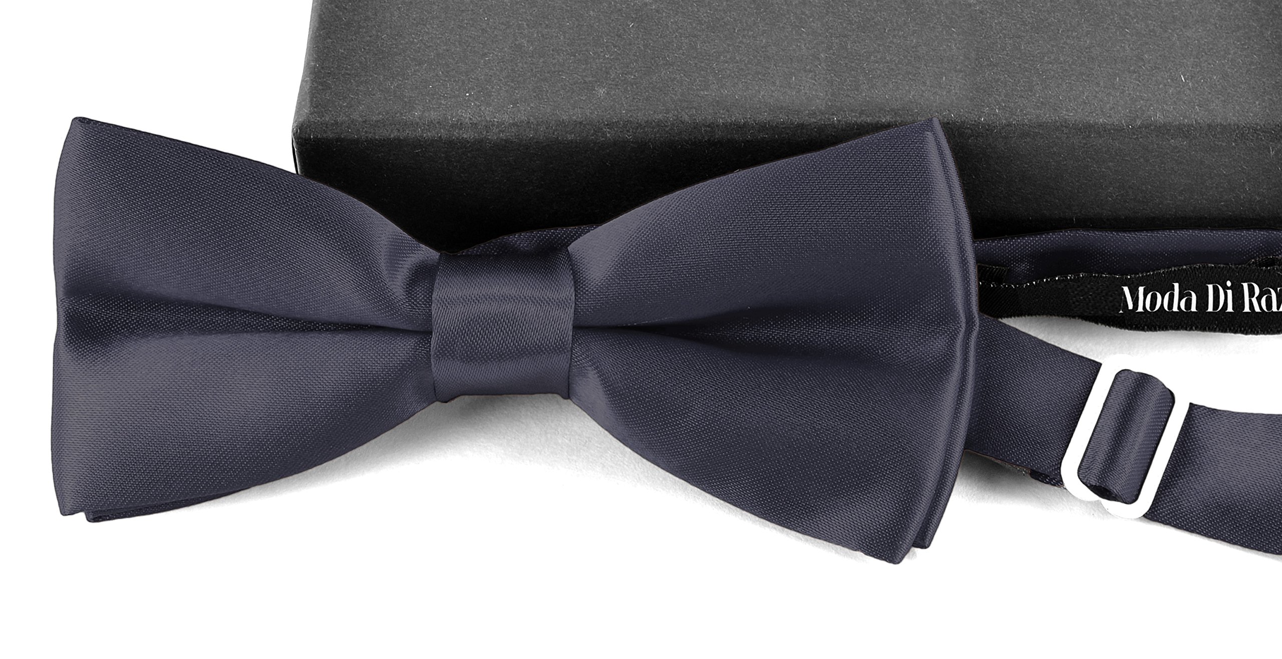 Moda Di Raza Adjustable Pre-Tied Bow Ties for Men - Classic Wedding Bowties for Formal Events, Parties & Special Occasions