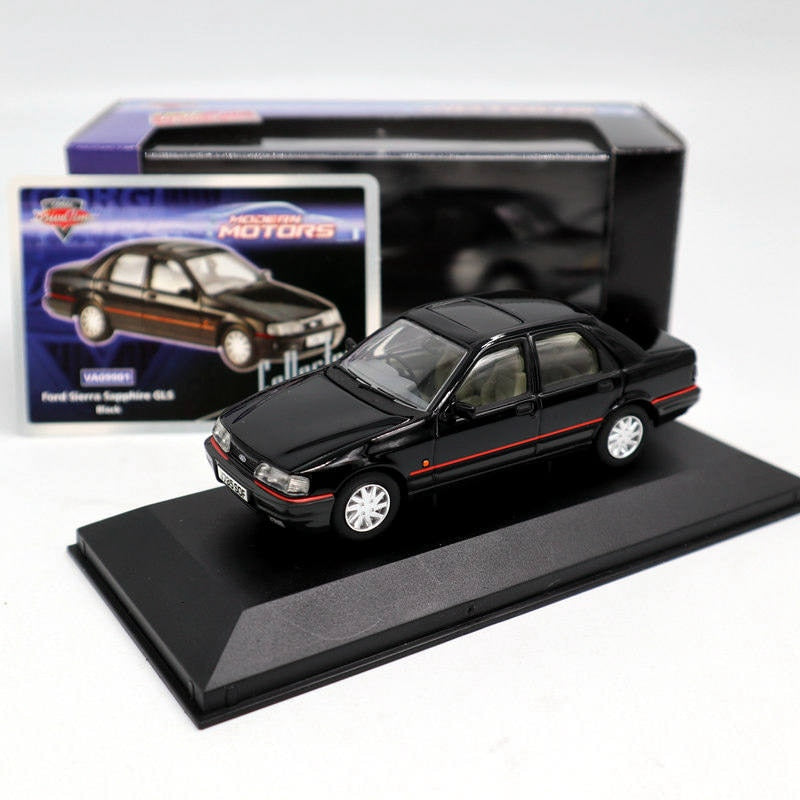 1:43 Scale Ford Sierra Sapphire GLS Black Diecast Model Car - Corgi LLEDO Vanguards VA09901 with Certificate | Classic Collectible Toy for Display, Gifts & Car Enthusiasts