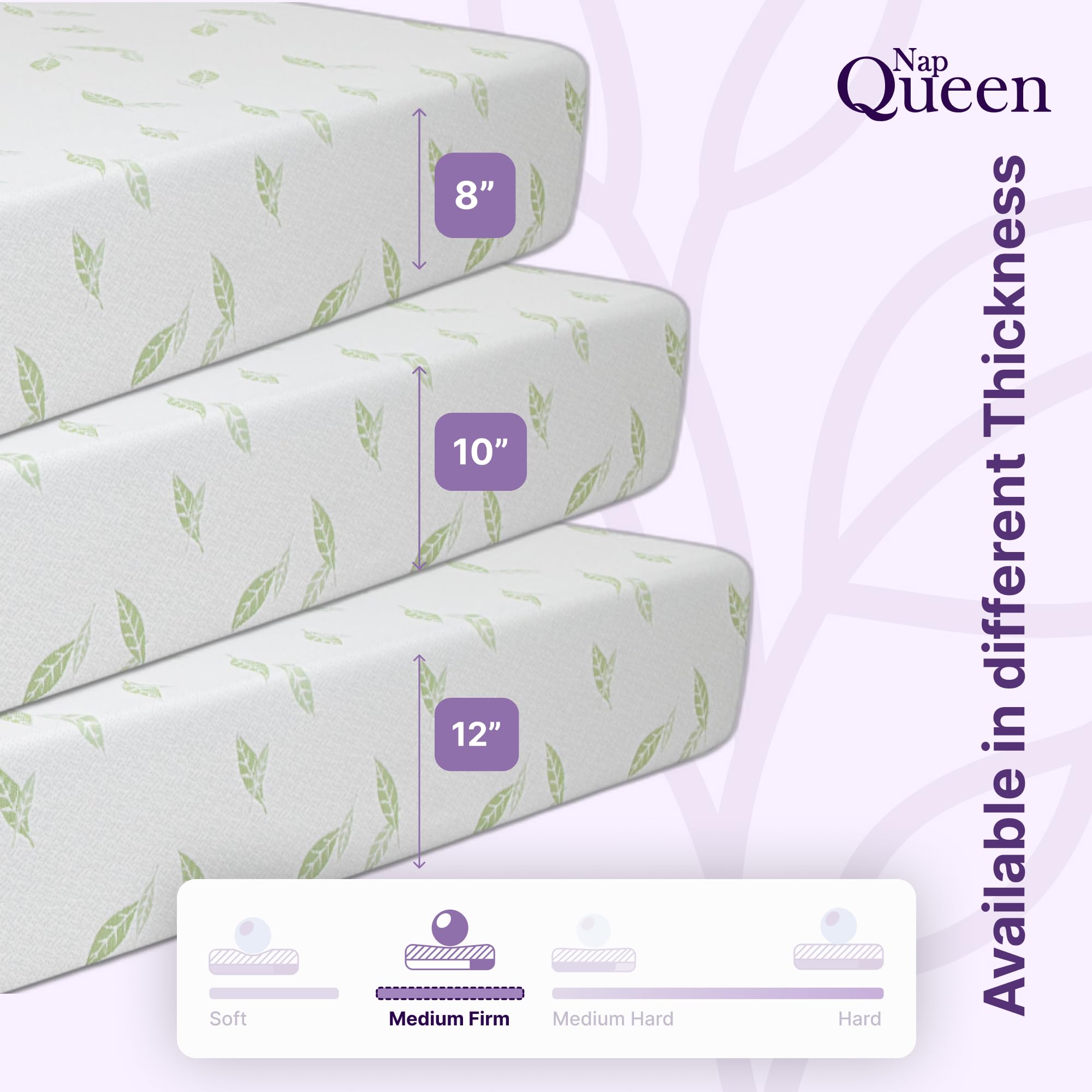 NapQueen Twin XL 6-Inch Green Tea Infused Memory Foam Mattress - CertiPUR-US Certified, Bed in a Box for Dorm Rooms & Guest Beds | Cooling Pressure Relief for Side Sleepers