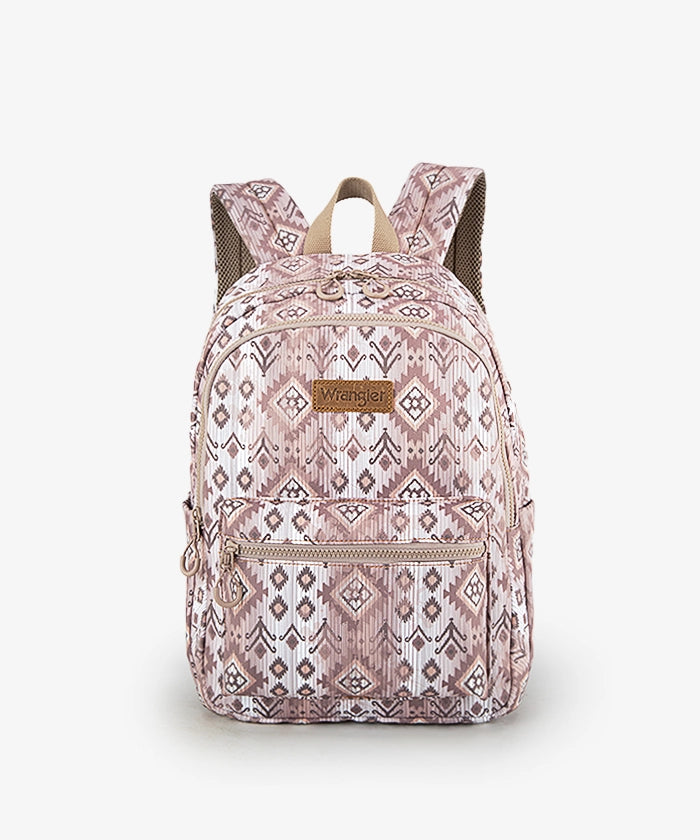 Wrangler Aztec Printed Diaper Bag Backpack - Stylish & Spacious Baby Essentials Organizer for Moms | Perfect for Travel, Daycare & Family Outings