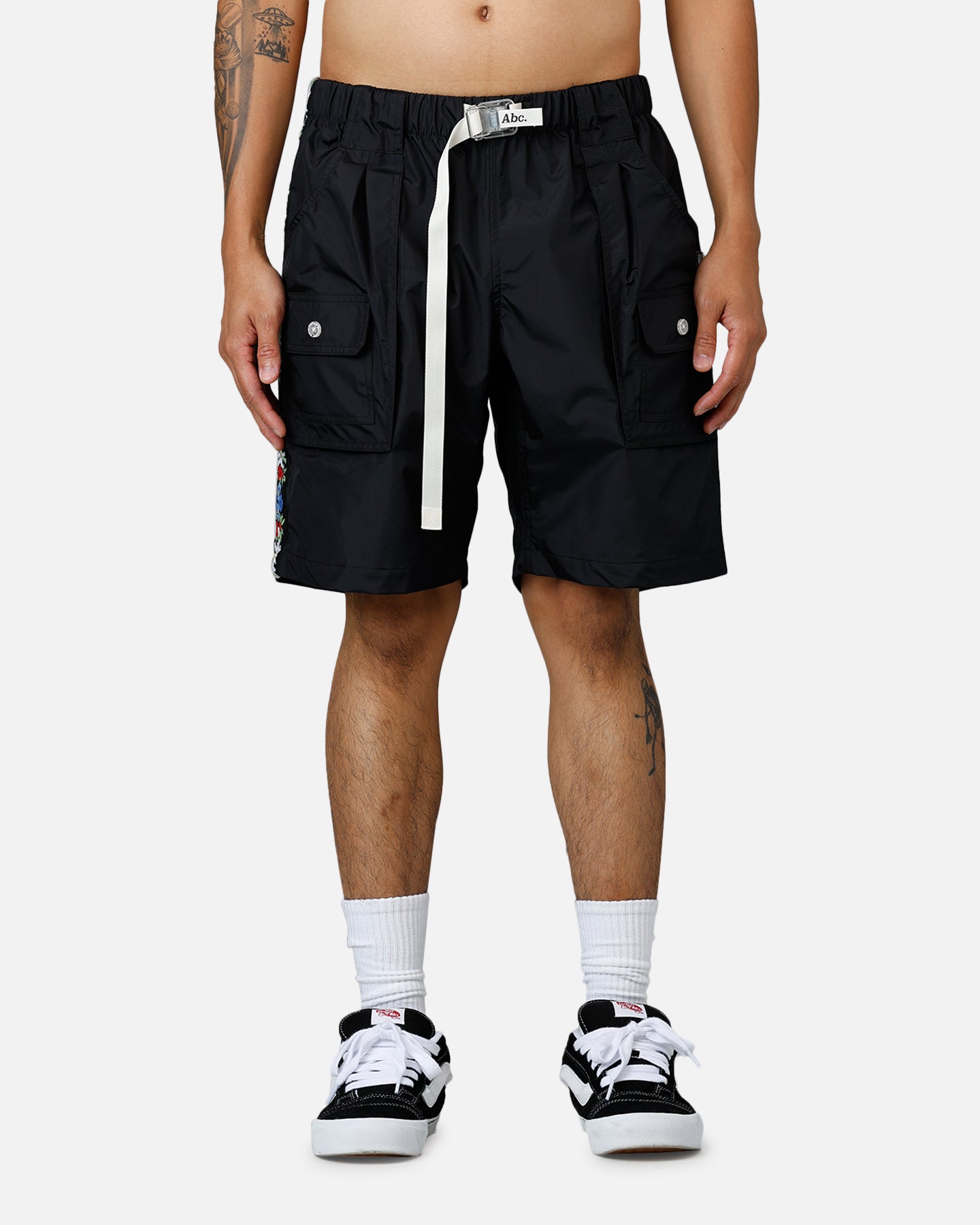 ABC Men's Lightweight Taffeta Spring Shorts - Breathable Quick-Dry Casual Shorts for Outdoor Activities, Travel & Gym - Black