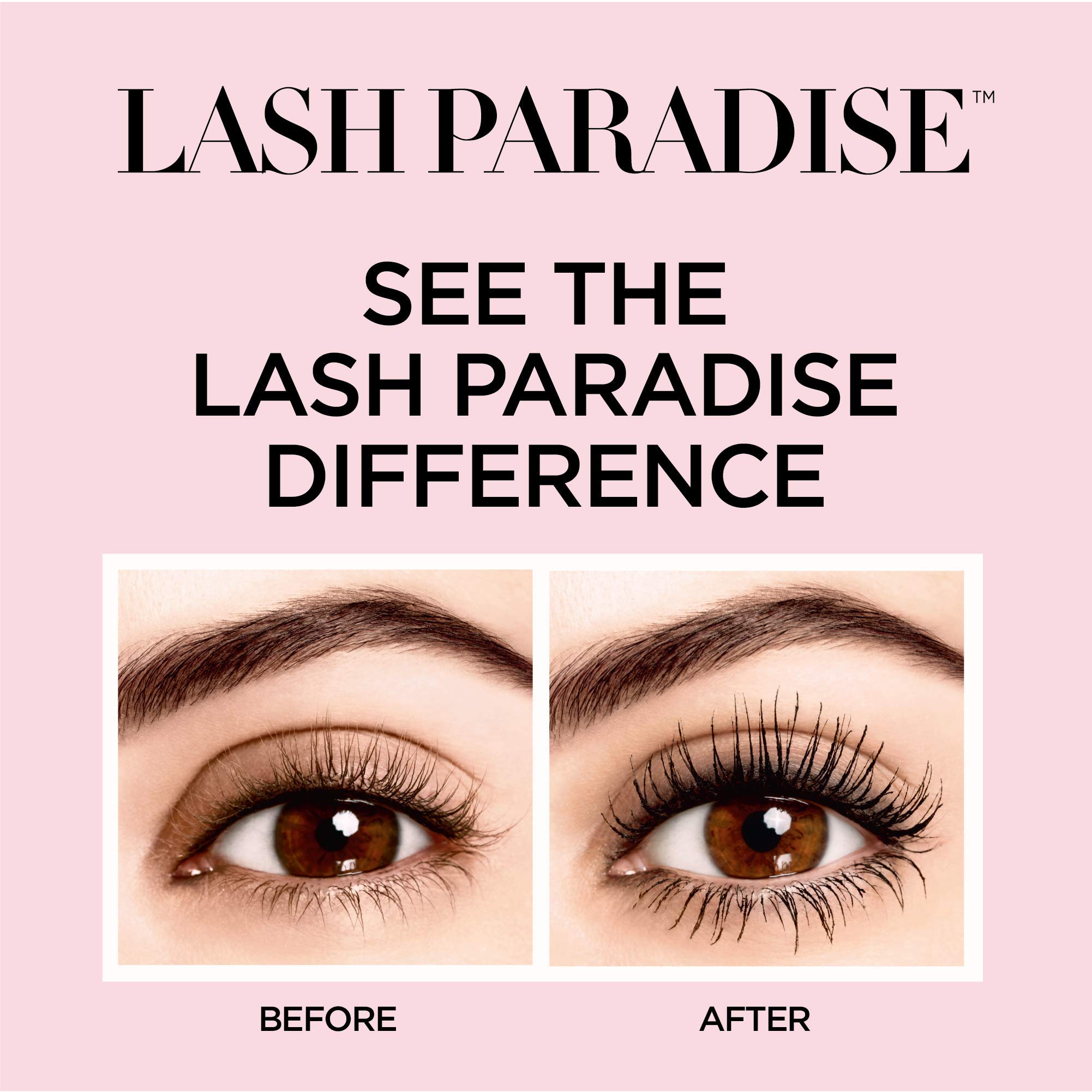 L'Oréal Paris Voluminous Lash Paradise Washable Mascara - Black Brown (0.28 fl oz) | Lengthening & Volumizing Mascara for Natural Lashes | Perfect for Everyday Wear & Special Occasions