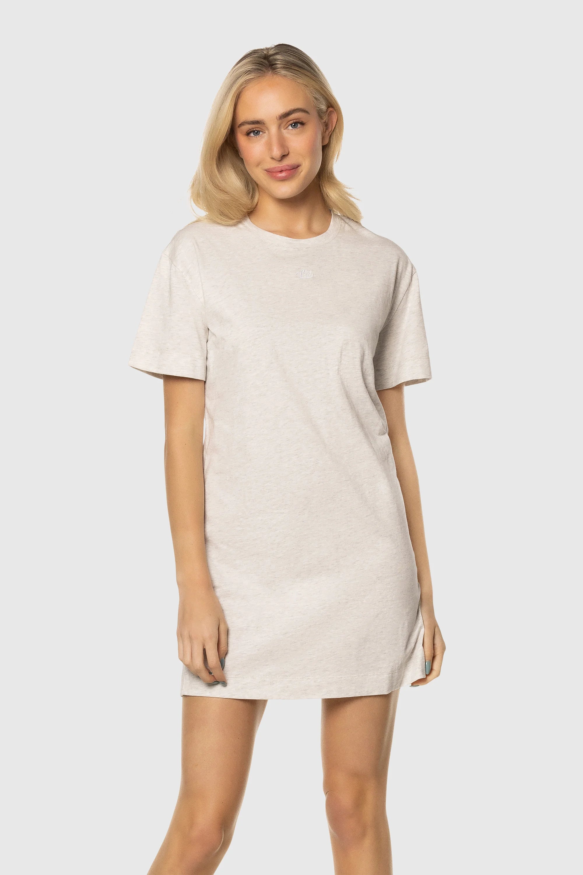 Women's Tee Dress with Speckle Print - Casual Summer T-Shirt Dress for Beach, Vacation & Everyday Wear