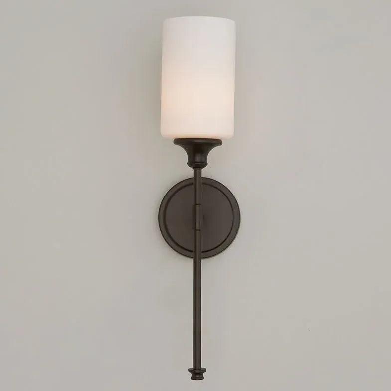 Frosted Glass Bathroom Wall Sconce Plug-in Light Fixture - Elegant Vanity Lighting for Powder Room, Spa & Bedroom Decor