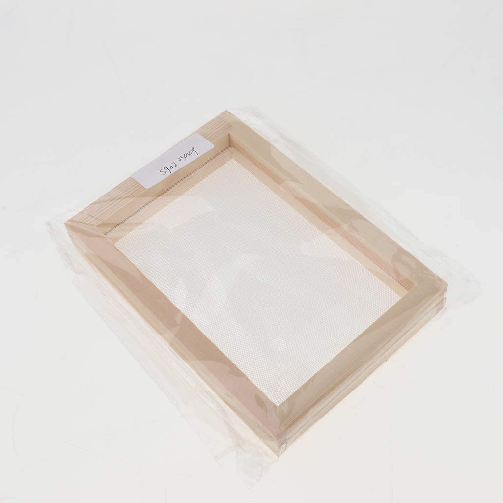 3Pcs Wooden Paper Making Mould Frame Kit with Screen Mesh - DIY Handmade Paper Craft Tool for Scrapbooking, Card Making & Art Projects