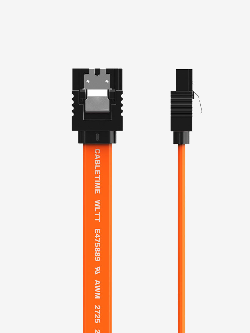 6Gbps SATA 3.0 Cable Straight Angle - High Speed Data Transfer for HDD SSD CD DVD Drives - Perfect for PC Laptop Gaming Rig & Server Upgrades