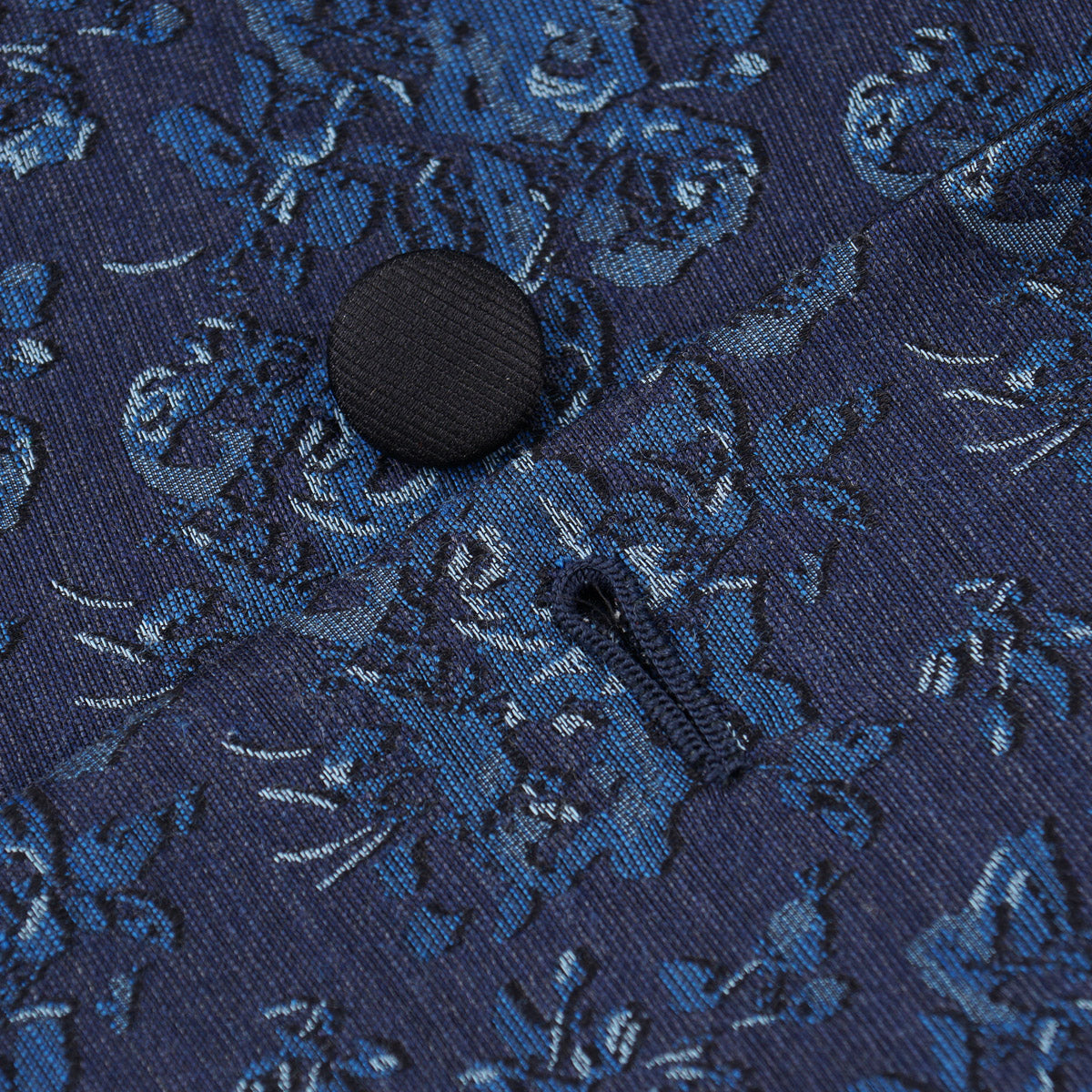 Isaia Floral Brocade Smoking Jacket for Men - Luxury Formal Dinner Jacket & Wedding Blazer - Perfect for Gala Events, Cocktail Parties & Evening Occasions