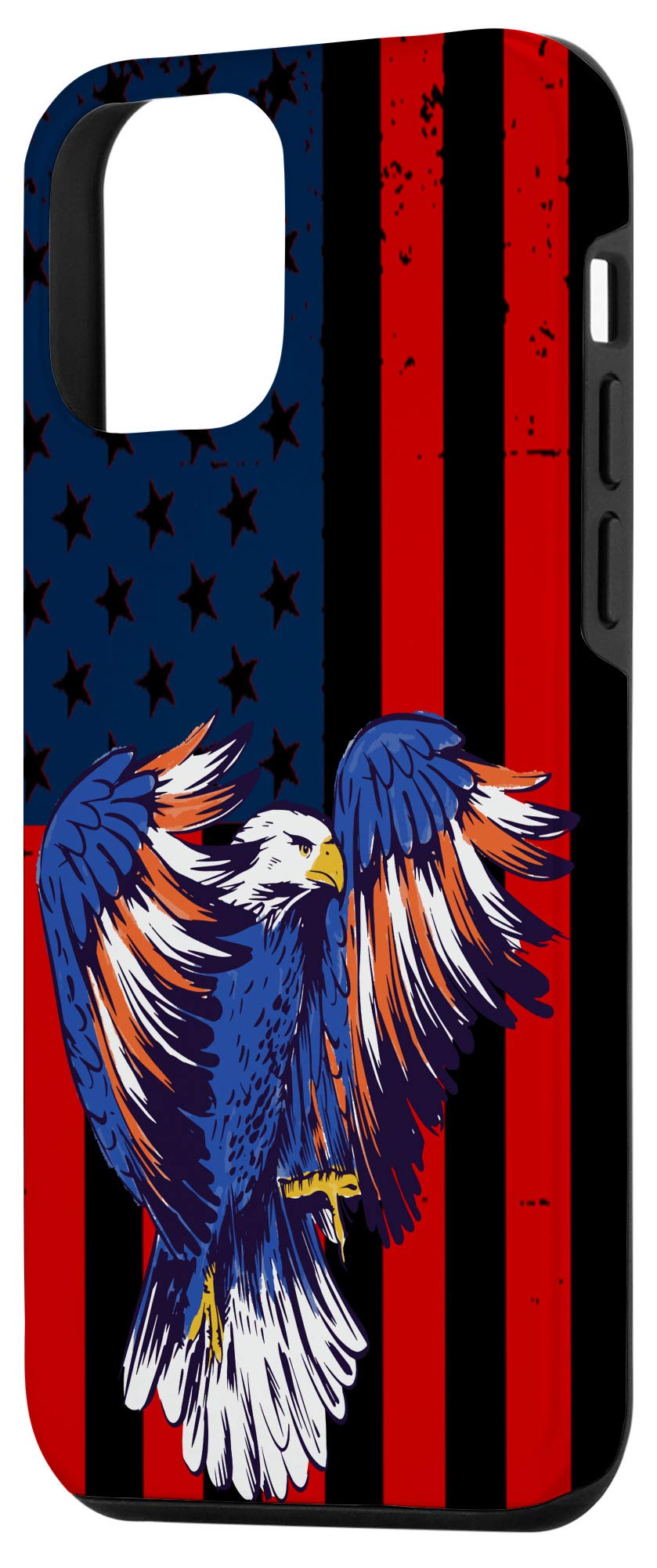 Patriotic iPhone 12 Mini Case with American Flag & Eagle Design - Perfect Gift for Veterans, Military & Patriotic Americans - Ideal for Daily Use, Travel & Special Occasions