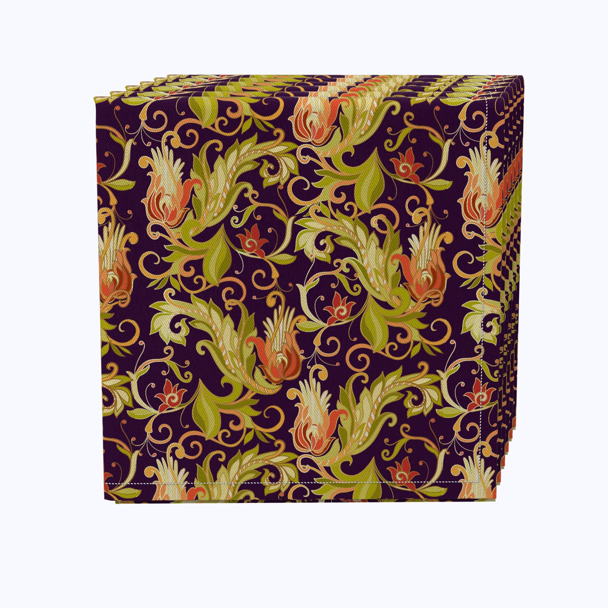 Elegant Floral Cotton Napkins Set of 31 - Soft & Absorbent for Dining, Parties, and Home Decor - Machine Washable Table Linens for Everyday Use and Special Occasions