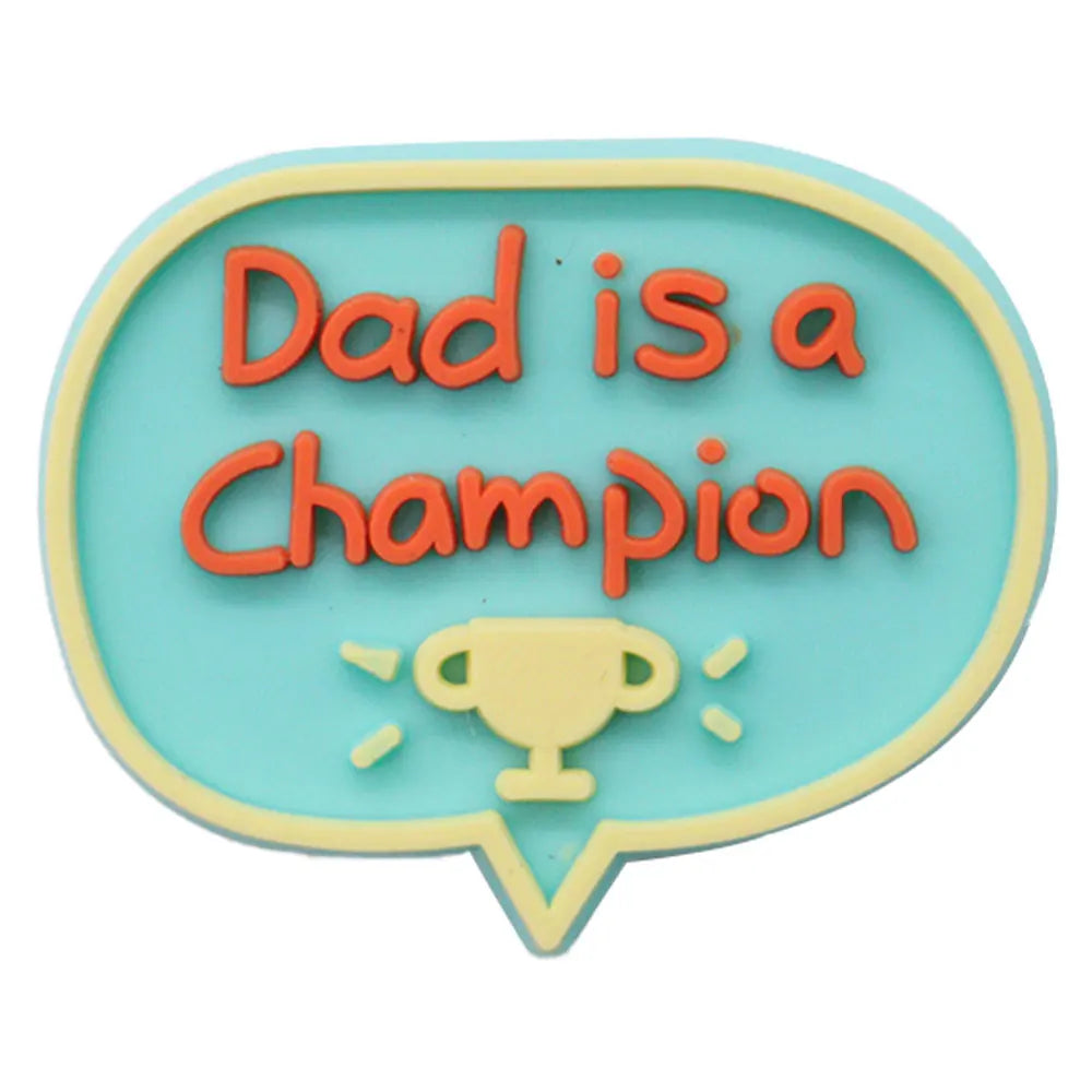 1Pcs I Love Papa Slippers PVC Shoe Button Charms - Best Dad Clog Accessories for DIY, Man Phone Case - Perfect Father's Day Gift for Dad, Husband, Grandfather - Home, Office & Casual Wear