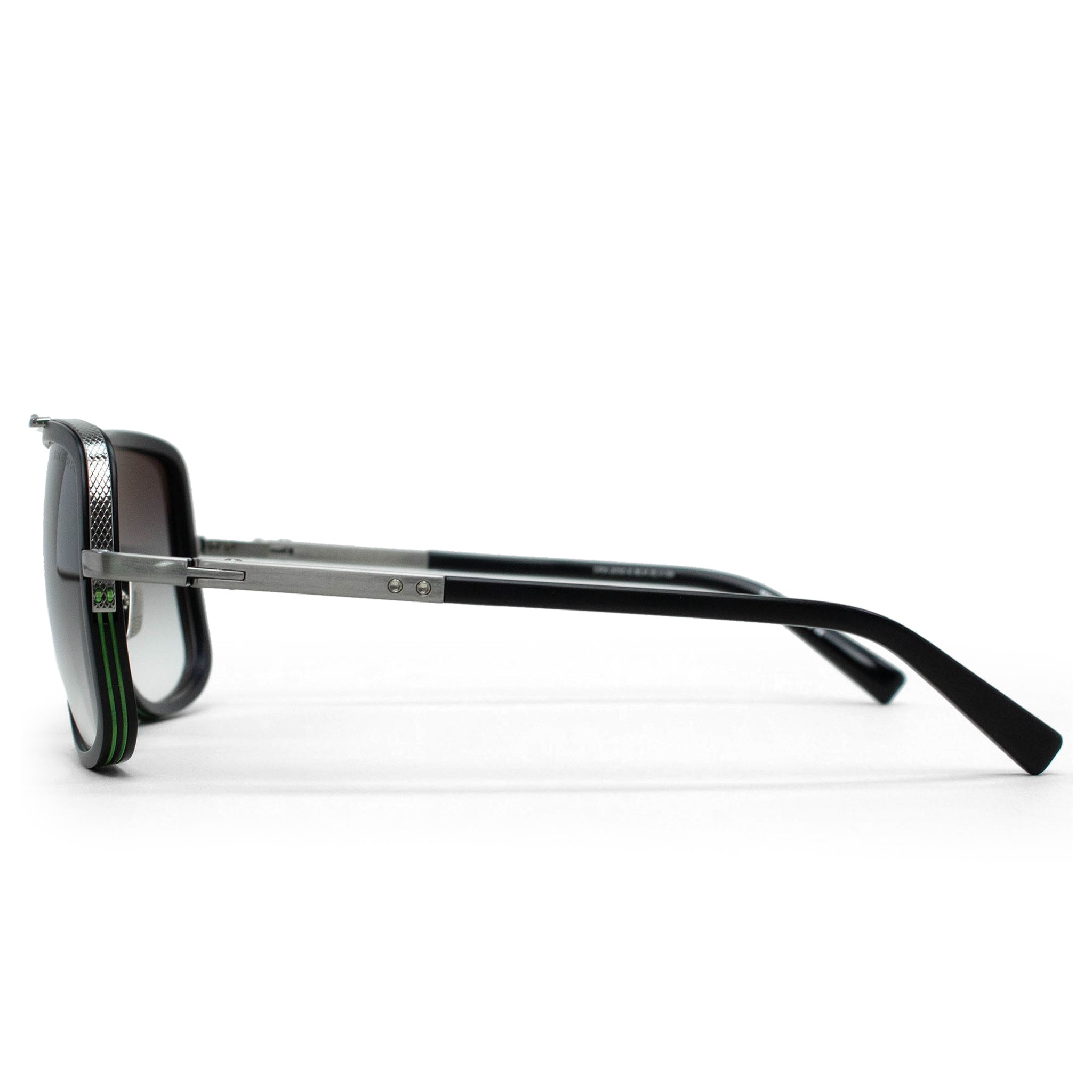 Dita DRX 2030 Mach One Black Silver Polarized Sunglasses for Men - Luxury Aviator Style with UV Protection - Perfect for Driving, Travel & Outdoor Activities