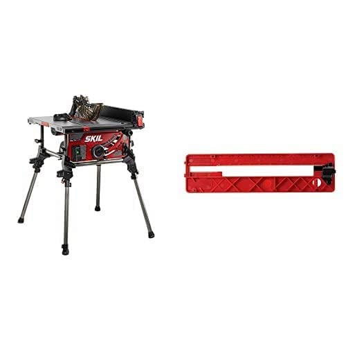 SKIL TS6307-00 15 Amp 10 Inch Portable Jobsite Table Saw with Folding Stand & Dado Insert Plate - Heavy Duty Woodworking Tool for DIY Projects & Professional Construction Sites
