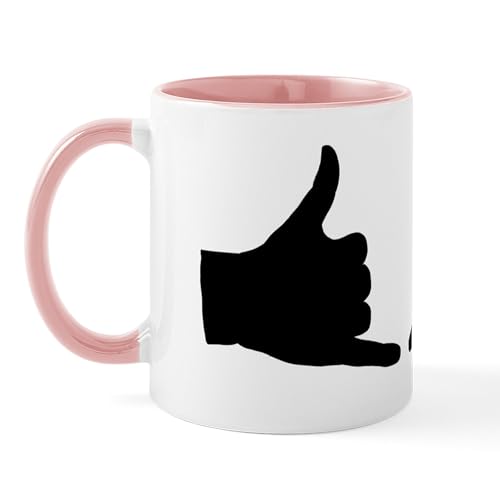 White/Pink Inside - Shaka Hand Sign Mug