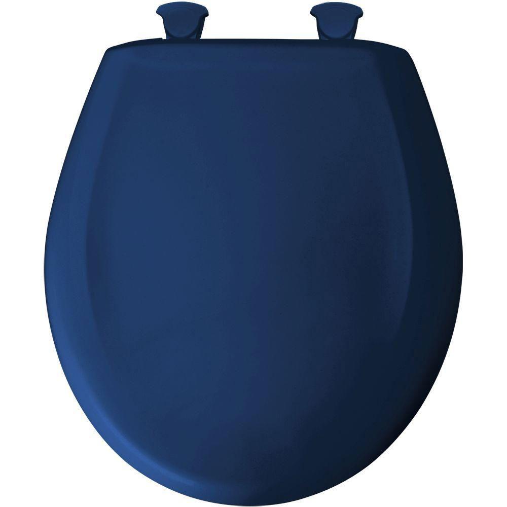 Bemis Round Closed Front Toilet Seat in Colonial Blue - Durable & Comfortable Bathroom Upgrade for Homes, Hotels & Restrooms (Model 529725) | Perfect for Modern & Traditional Bathrooms
