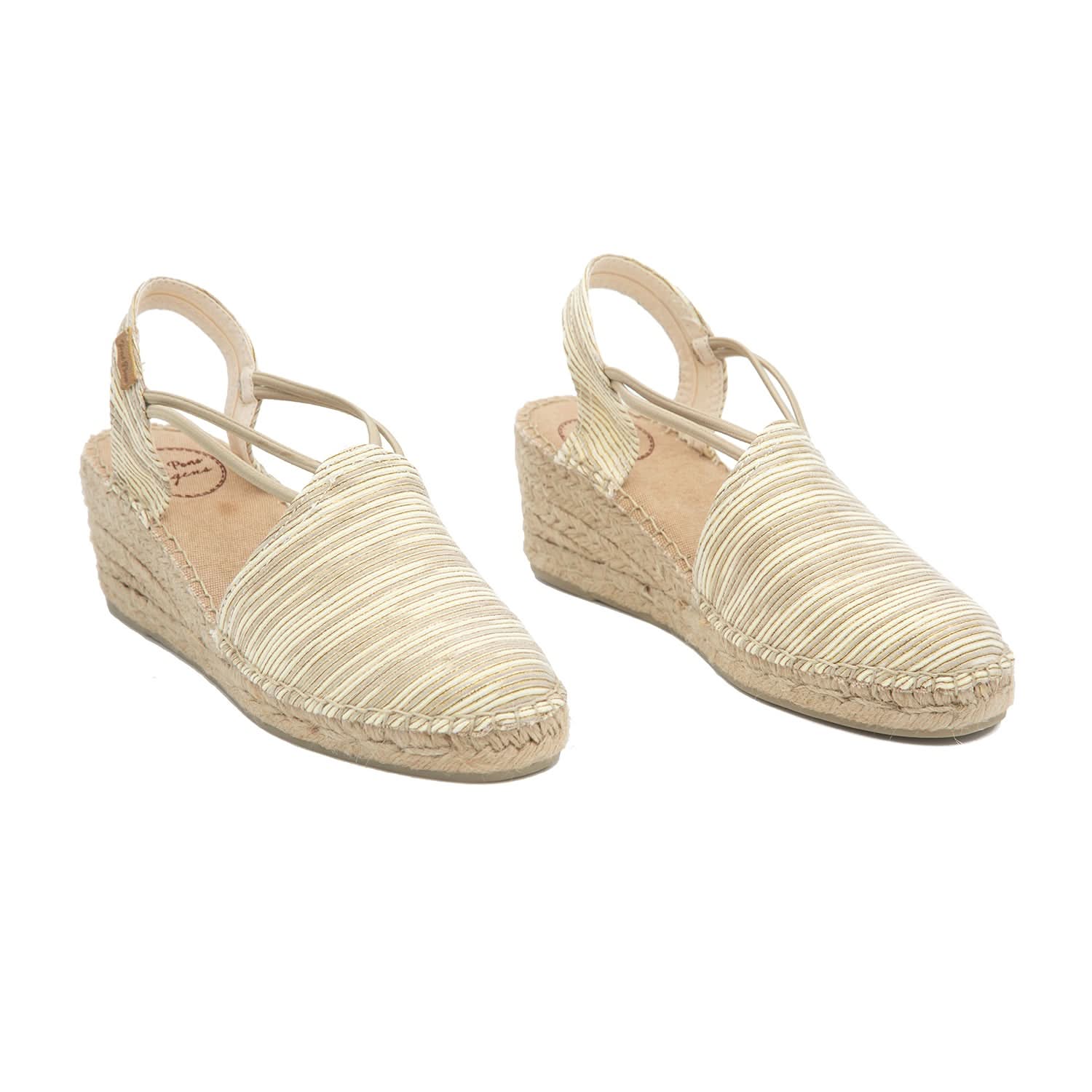 Women's Textile Wedge Espadrille Shoes - Tania ZR Comfortable Summer Sandals for Beach, Vacation & Casual Outings