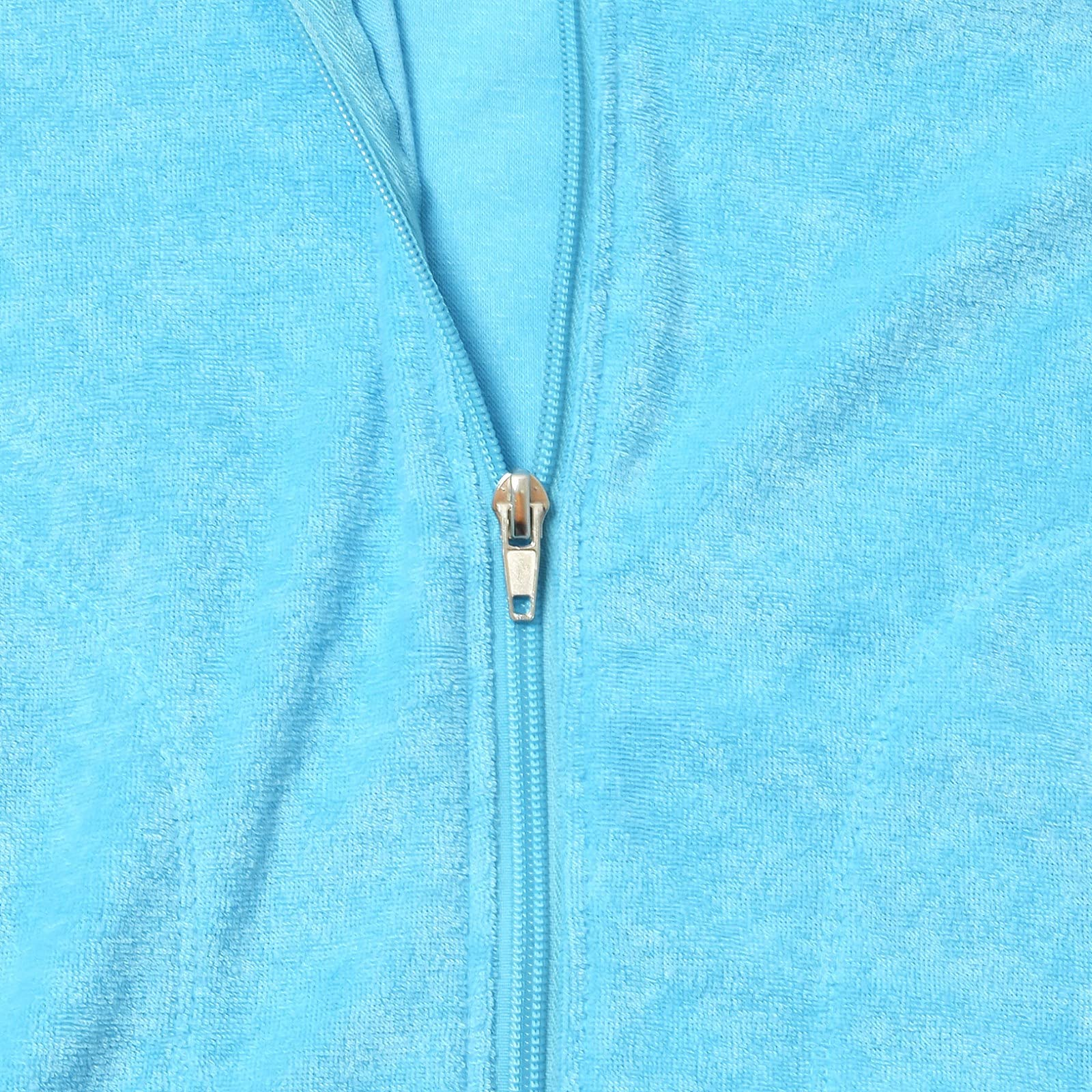 Perfashion Girls Terry Swim Cover Up - Hooded Zip-Up Kids Beachwear for Swimming, Pool & Vacation