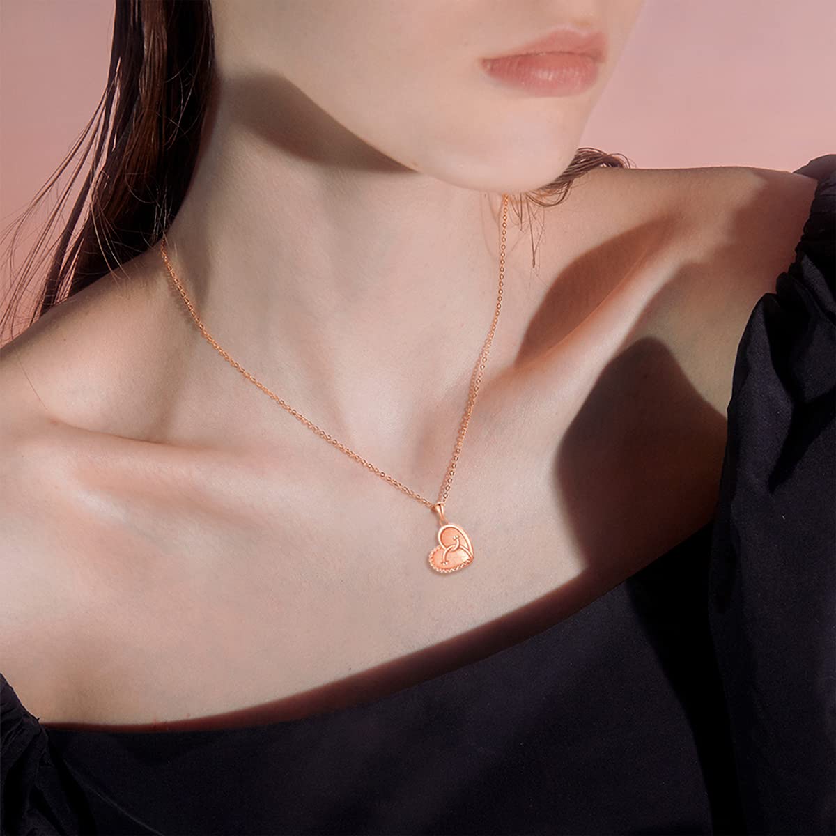 SISGEM 18k Rose Gold Stethoscope Heart Pendant Necklace for Women - Nurse Appreciation Gift, 16-18 Inch Adjustable Gold Chain - Perfect for Nurses Week, Graduation, Birthday & Medical Professionals