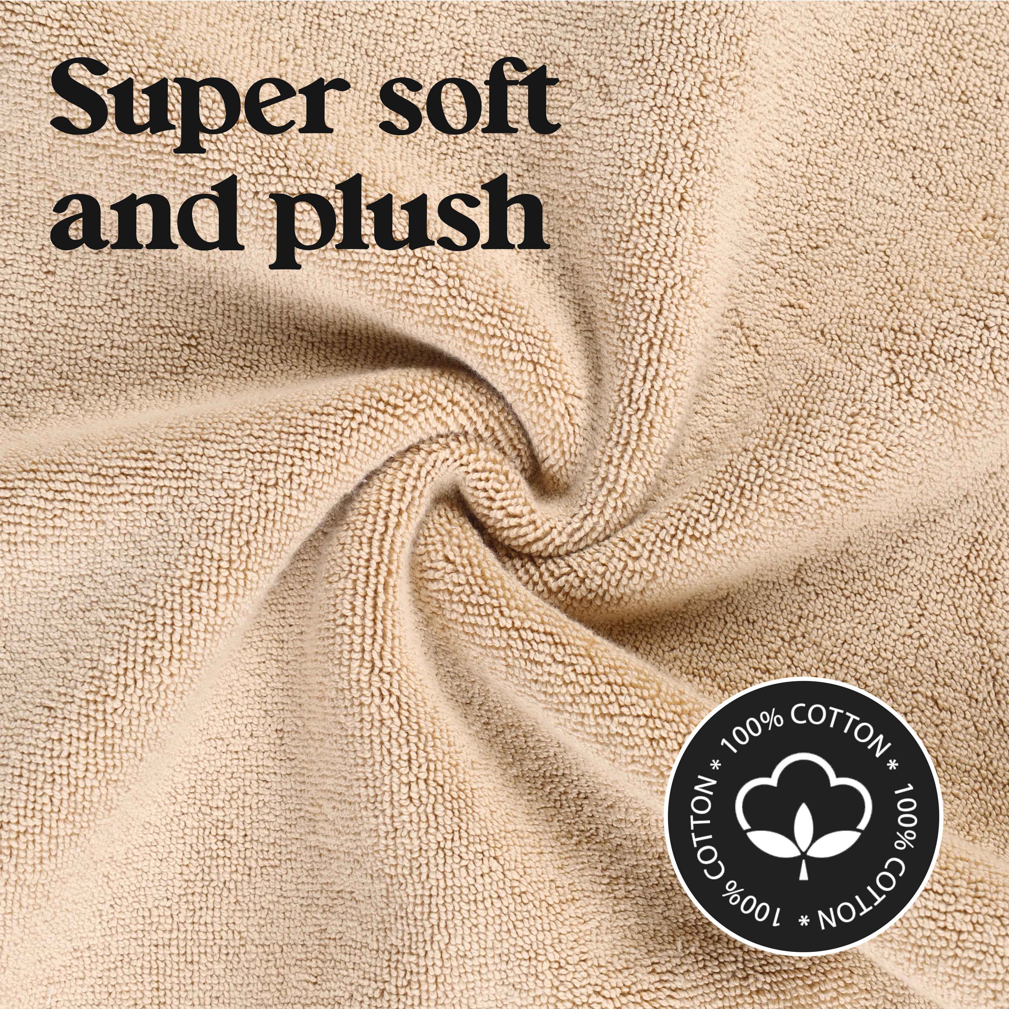 Premium Cotton Modern Geometric Border Absorbent Bath Mat Set of 2 - Non-Slip Soft Bathroom Rug for Bathroom Floor, Shower, Vanity Area - Home Decor Essentials