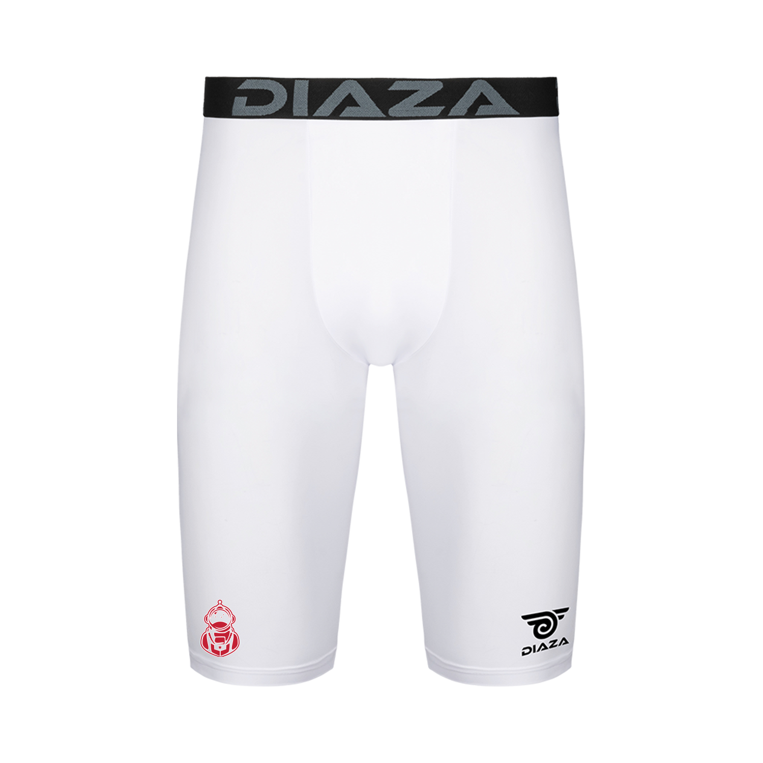 League City Legends Compression Shorts for Men - White Performance Workout Shorts for Running, Gym & Sports