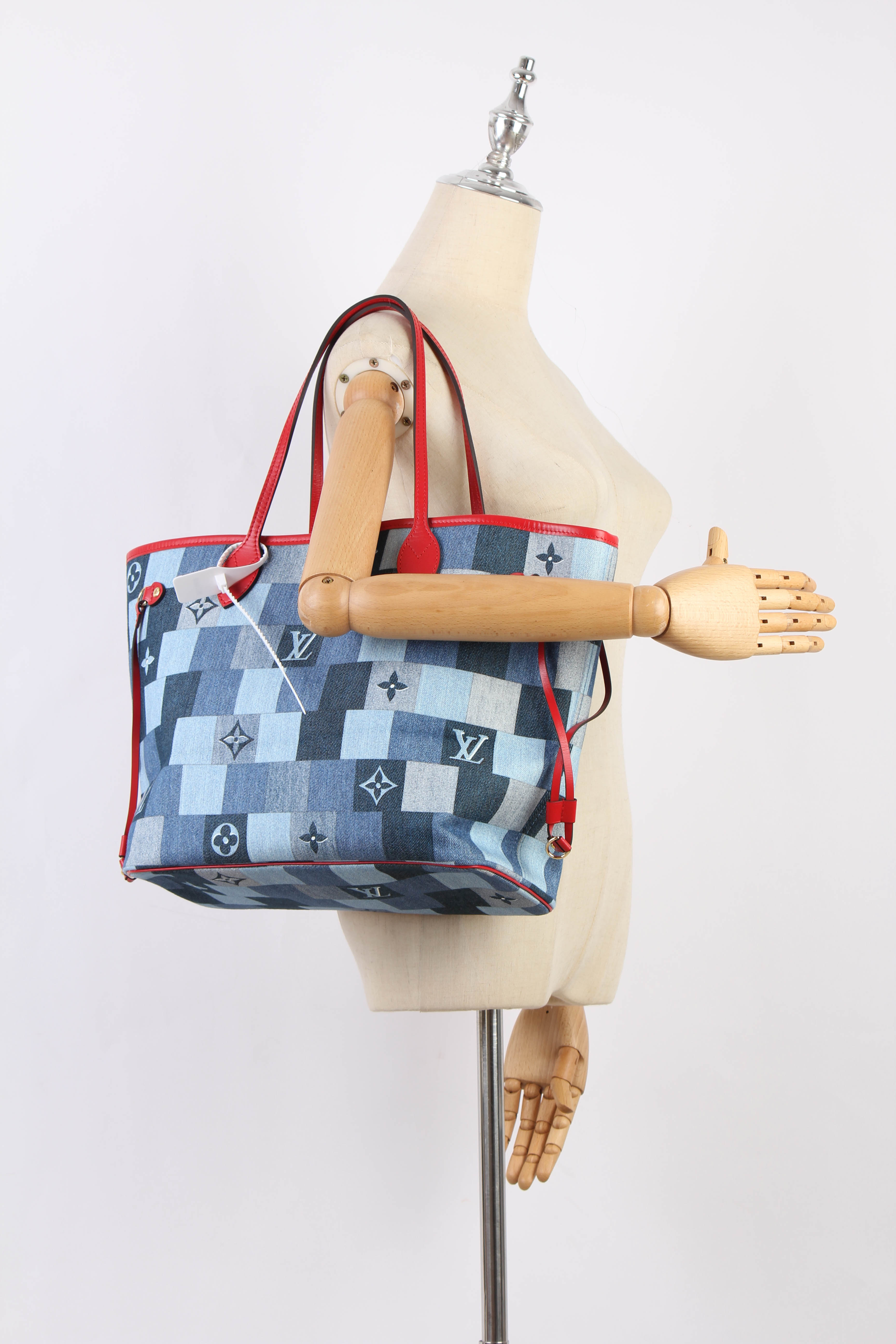 Louis Vuitton Monogram Denim Patchwork Neverfull MM Handbag M44981 - Stylish Designer Tote for Women, Perfect for Work, Travel & Everyday Use