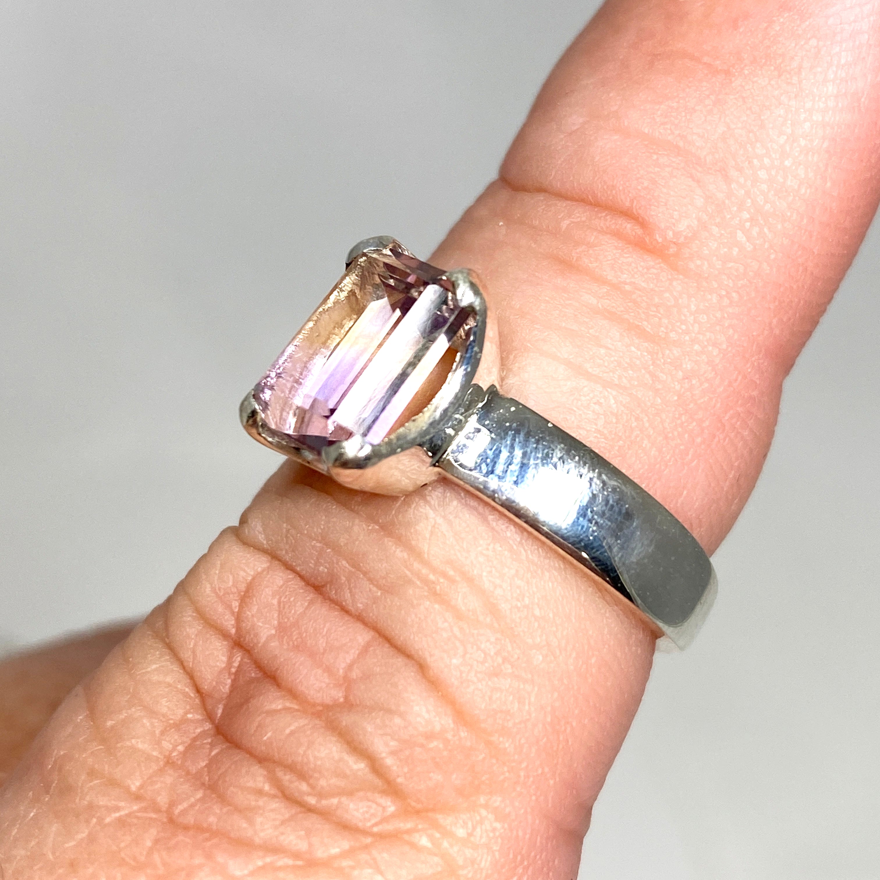 Stunning Ametrine Emerald Cut Faceted Ring PRGJ489 - Elegant Jewelry for Weddings, Anniversaries & Special Occasions