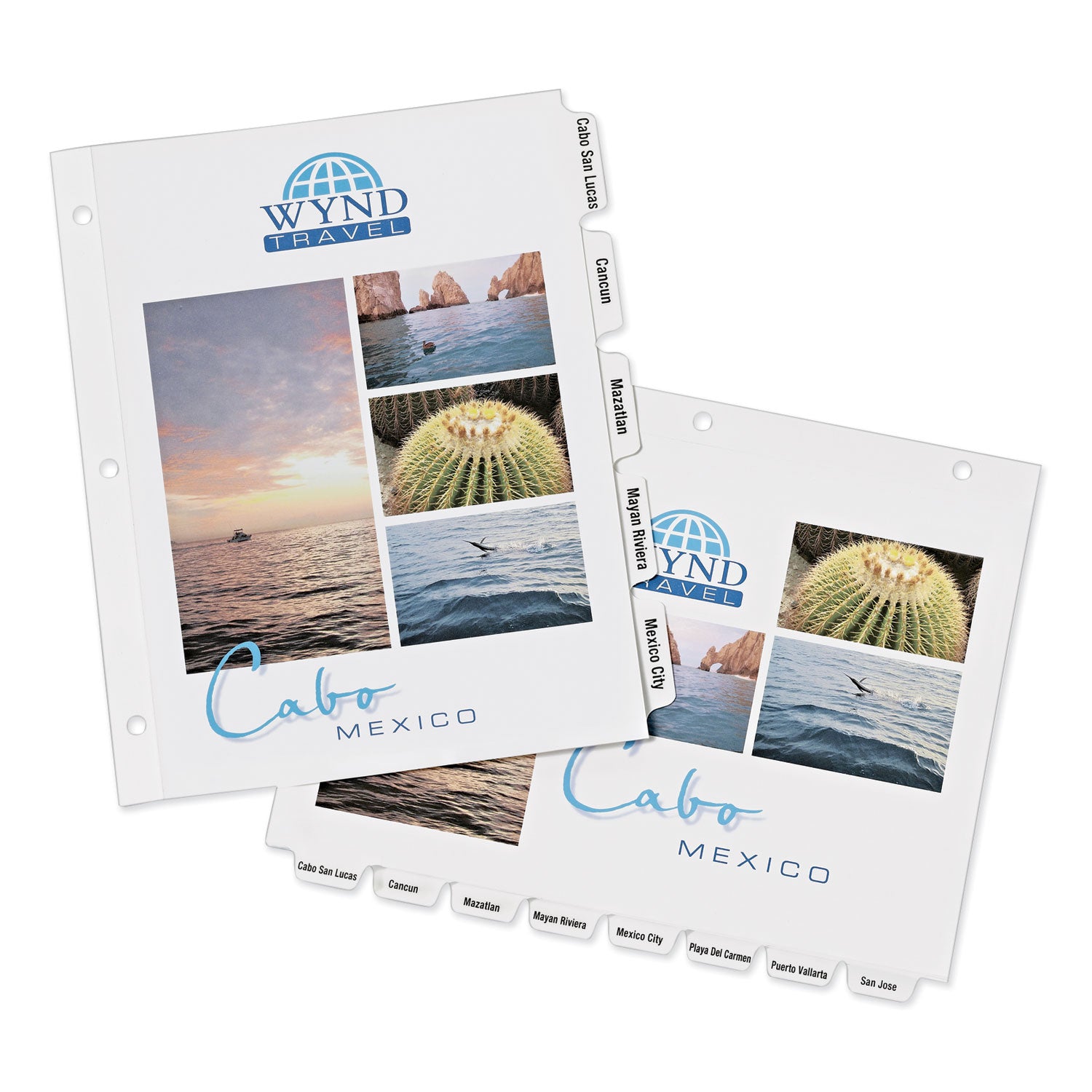 Avery® Customizable 3 Hole Punched Dividers - 8 Tab, 11 x 8.5 Inches, White (1 Set) - Perfect for Office Organization, School Binders & Document Filing Systems