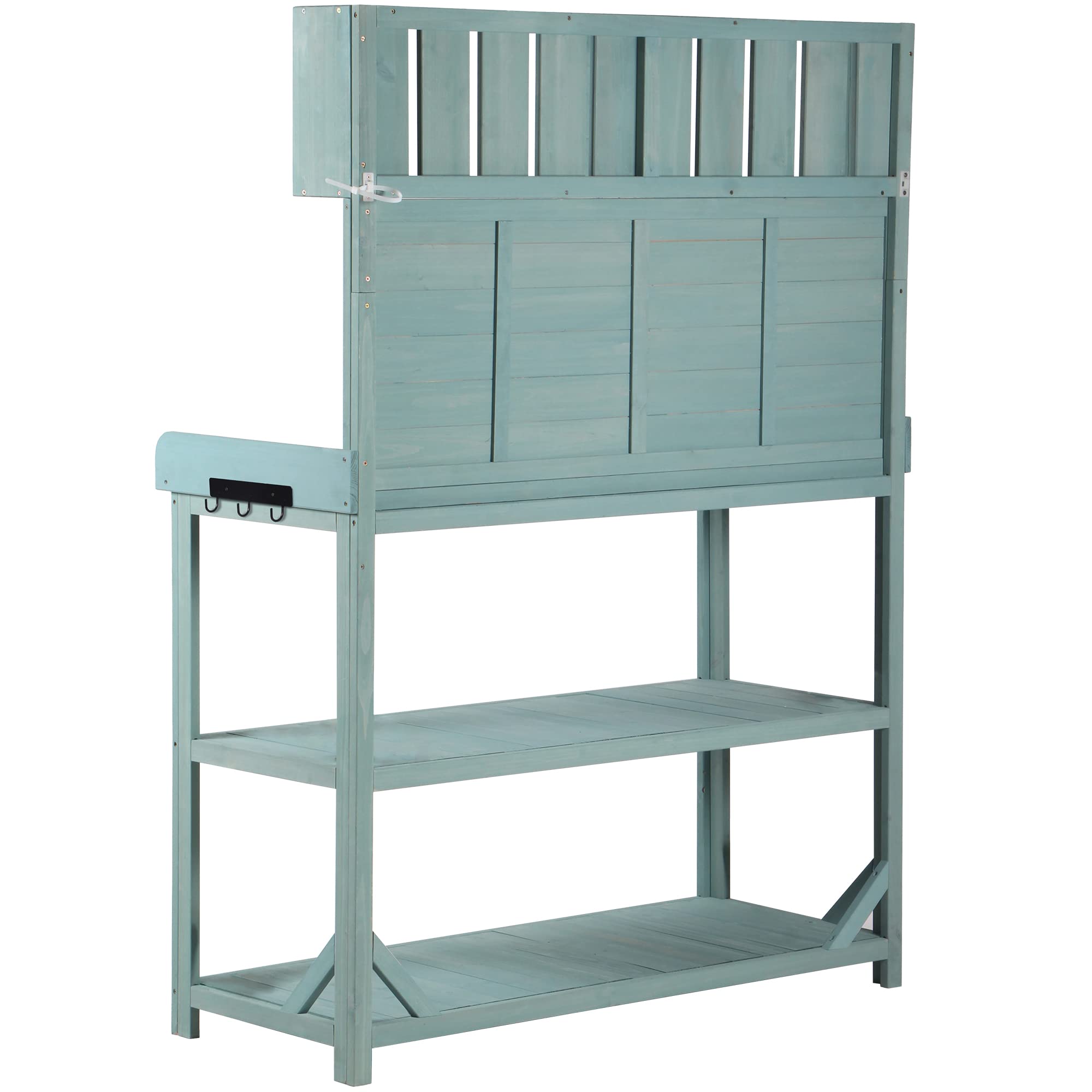 Rustic Farmhouse Outdoor Potting Bench - 65