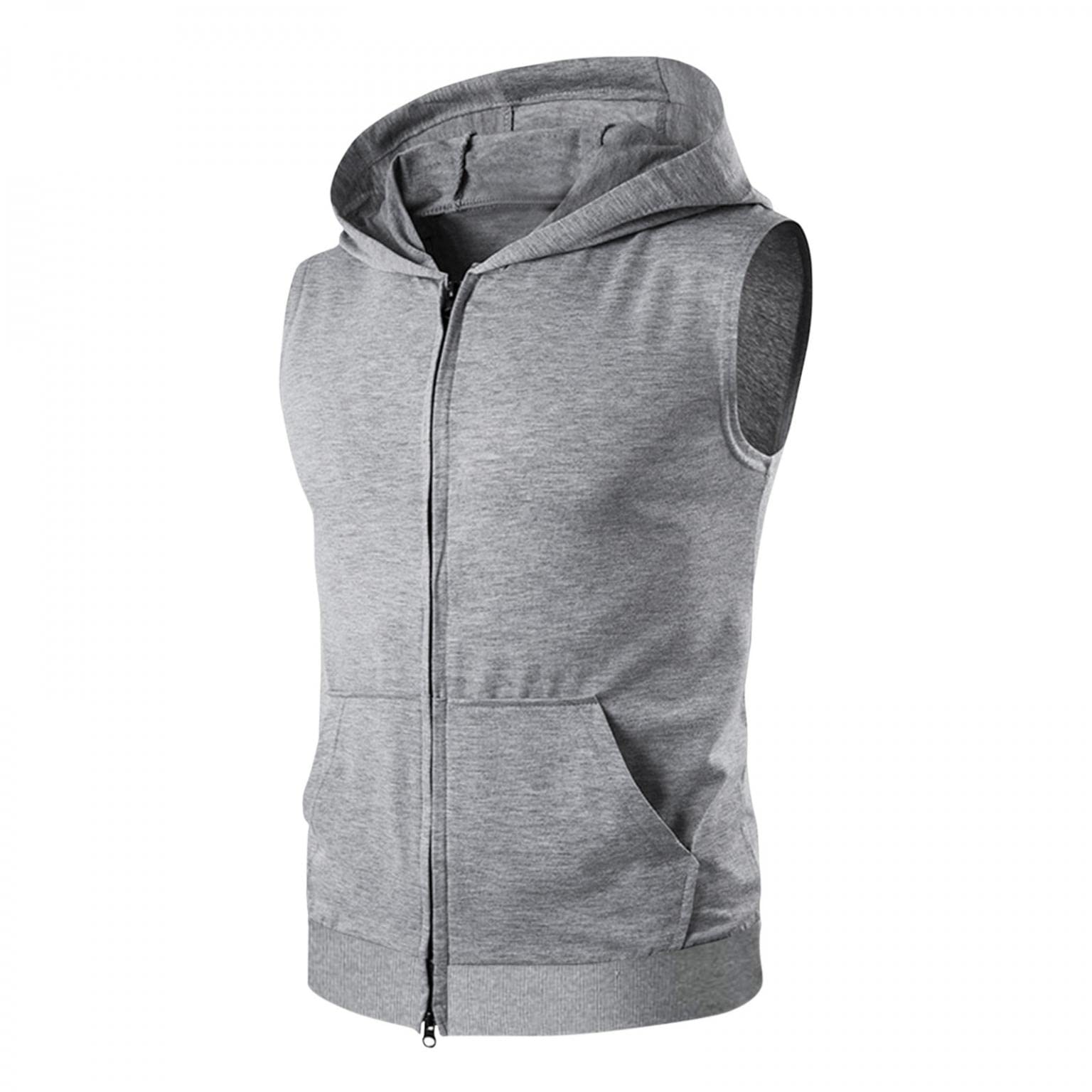 Men's Solid Color Hooded Sweatshirt - Lightweight Athletic Jacket for Workout & Sports | Casual Wear, Gym, Running & Outdoor Activities