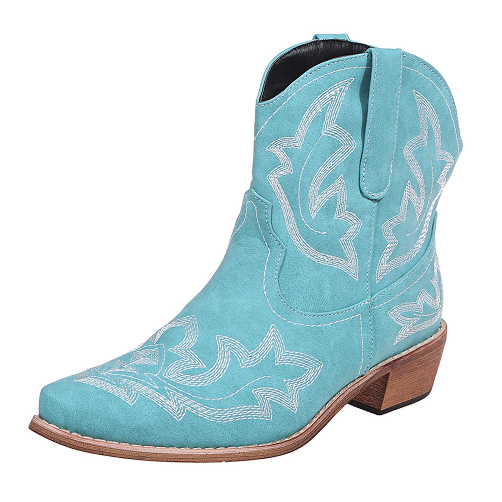 Women's Winter Boots - Warm Snow Booties with Zipper & Embroidery - Comfortable Dressy Flats for Women - Perfect for Snowy Days, Outdoor Activities & Casual Wear