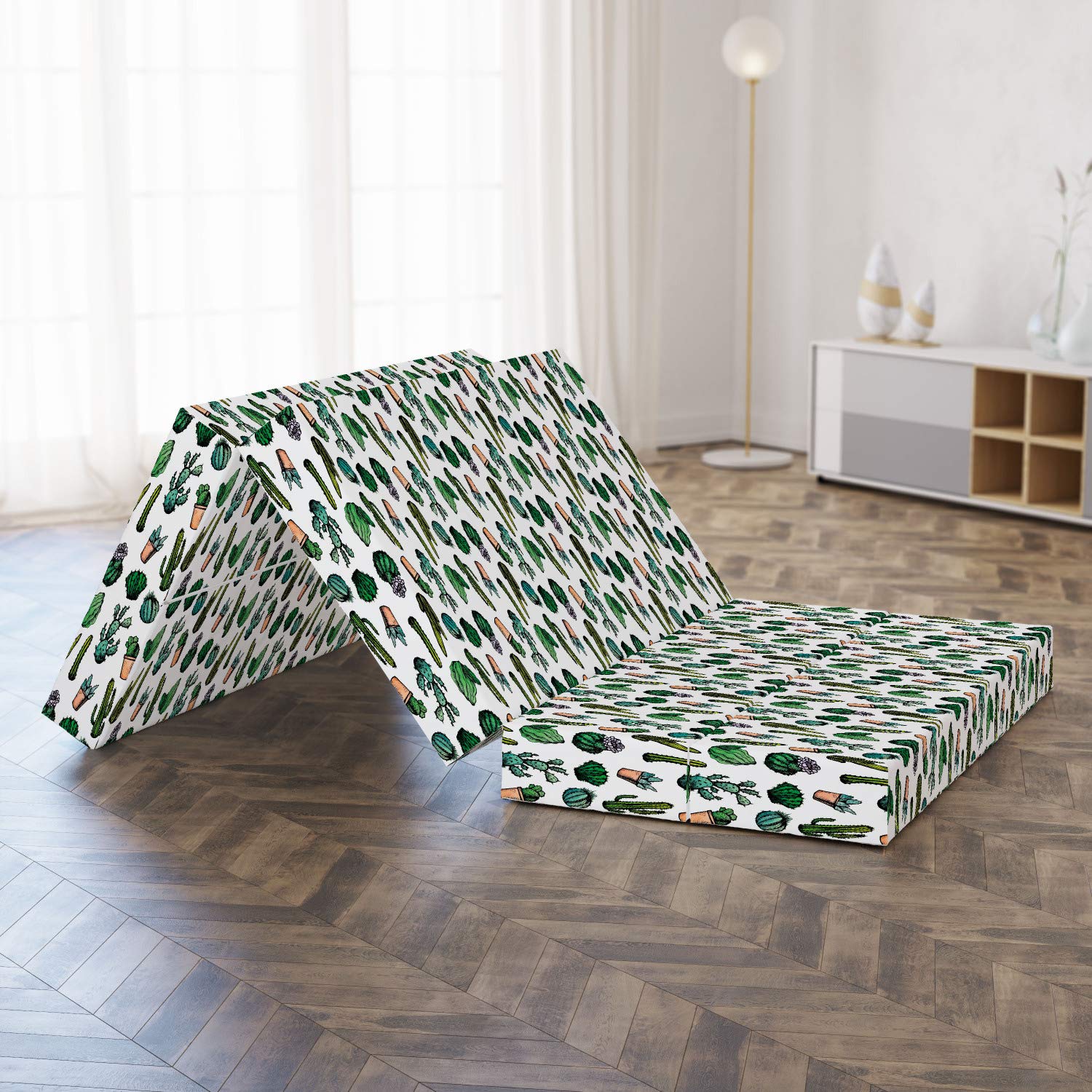 Ambesonne Cactus Foldable Mattress - 78.7