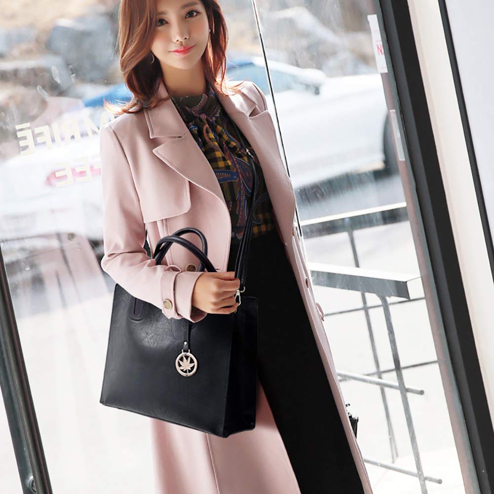 Stylish Women's Handbag Set - 3 Piece Large Capacity Tote, Chain Shoulder Bag & Clutch Purse for Work, Travel & Evening Out