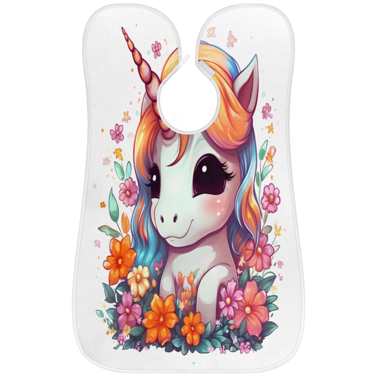 Unicorn Cartoon Print Beard Shaving Bib for Men | Waterproof Makeup & Hair Dye Apron for Women | Barber Cape for Hair Cutting | Sink Hair Catcher & Beard Trimming Tool - Perfect for Salon, Home Grooming & DIY Hair Coloring