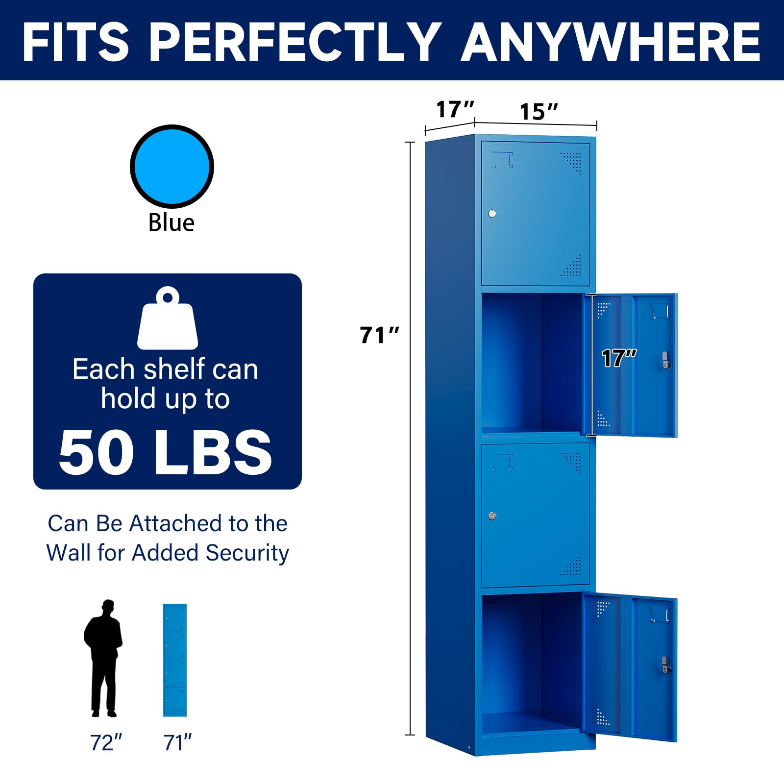 Yizosh 4-Door Metal Locker - 71