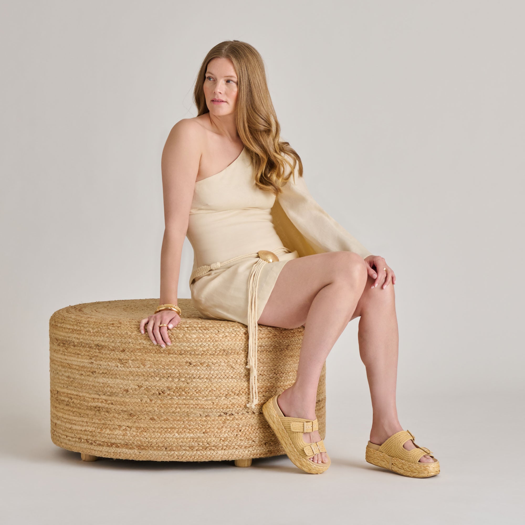 FALYN Women's Woven Raffia Sandals - Lightweight Natural Comfort for Beach, Vacation & Summer Outfits