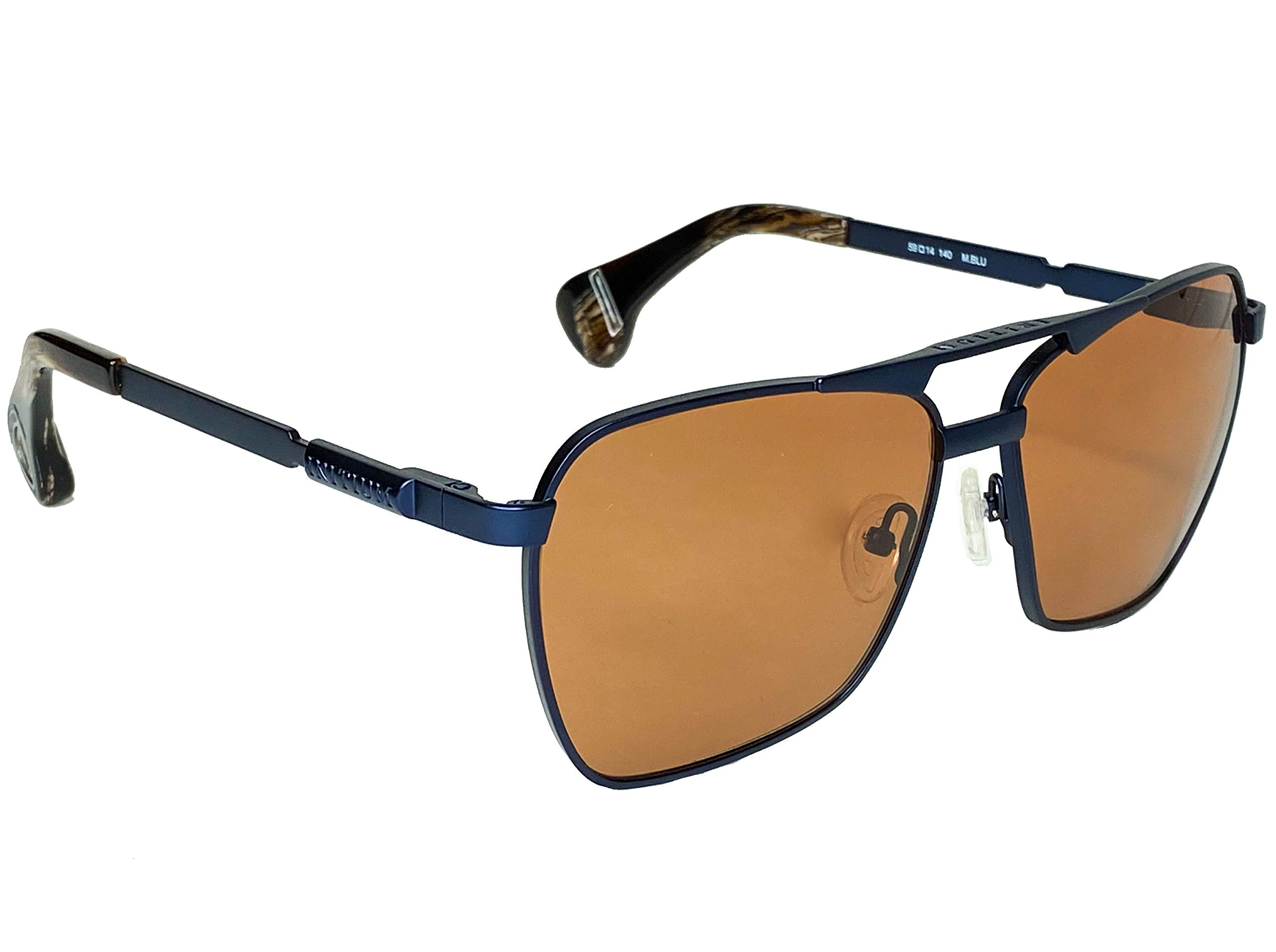 Tony Stark Avengers Iron Man Sunglasses - Matte Blue Oversized Frames with Tangerine Polarized Lenses | Stylish Superhero Inspired Eyewear for Cosplay, Halloween & Everyday Fashion