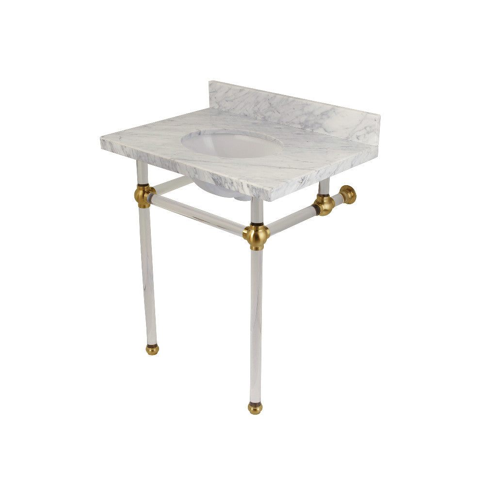 Fauceture Templeton Console Sink - Modern Bathroom Vanity Sink with Porcelain Finish | Perfect for Powder Rooms, Guest Baths & Luxury Home Decor