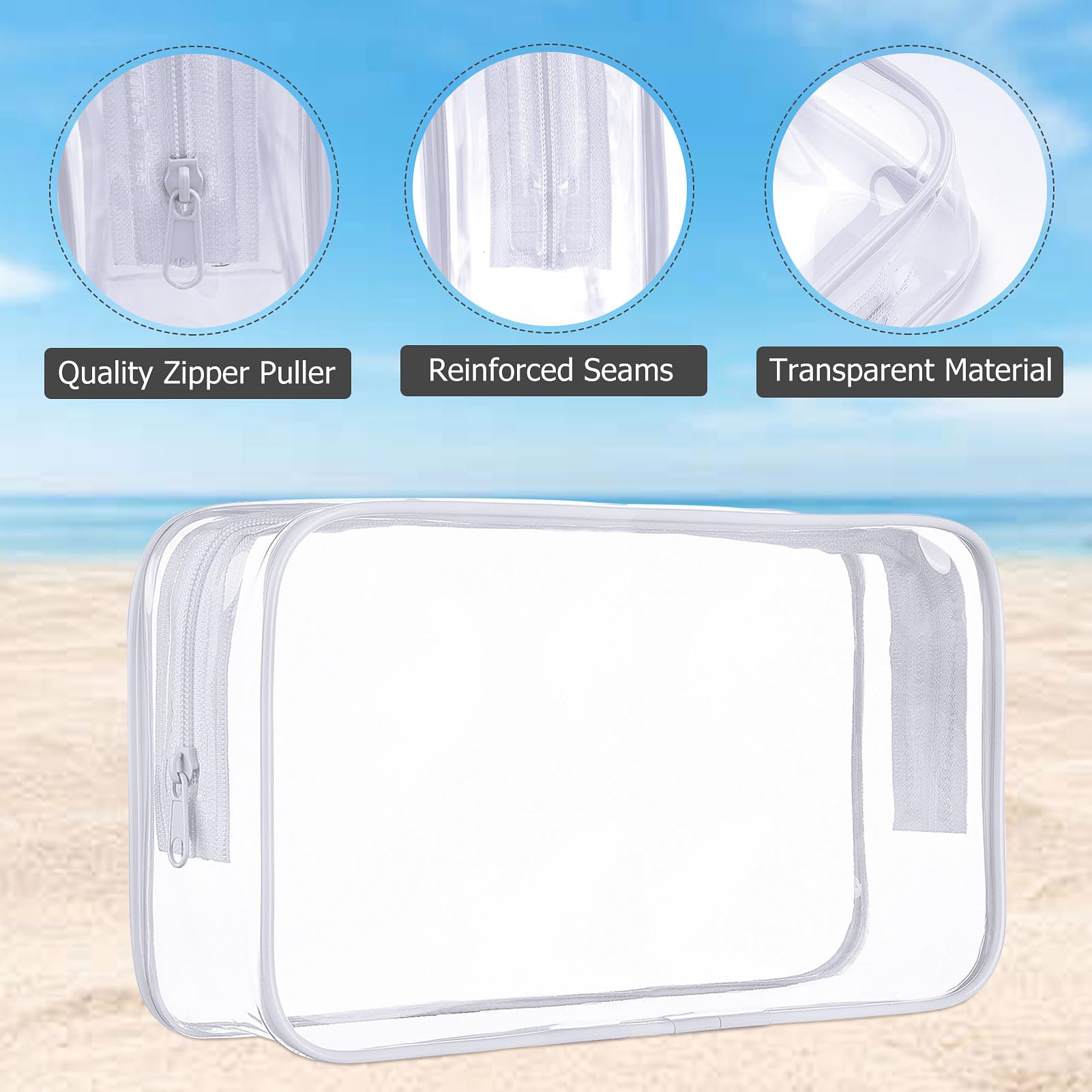 10-Piece TSA Approved Travel Bottles Set - Leak Proof Refillable Shampoo, Conditioner & Lotion Containers (Clear) | Perfect for Air Travel, Gym & Vacation Toiletries Organization