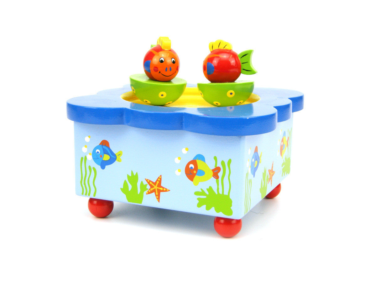 Dancing Fish Magnetic Wooden Music Box Toy - Fun Interactive Wooden Animal Toy for Kids, Perfect for Birthday Gifts & Early Childhood Education