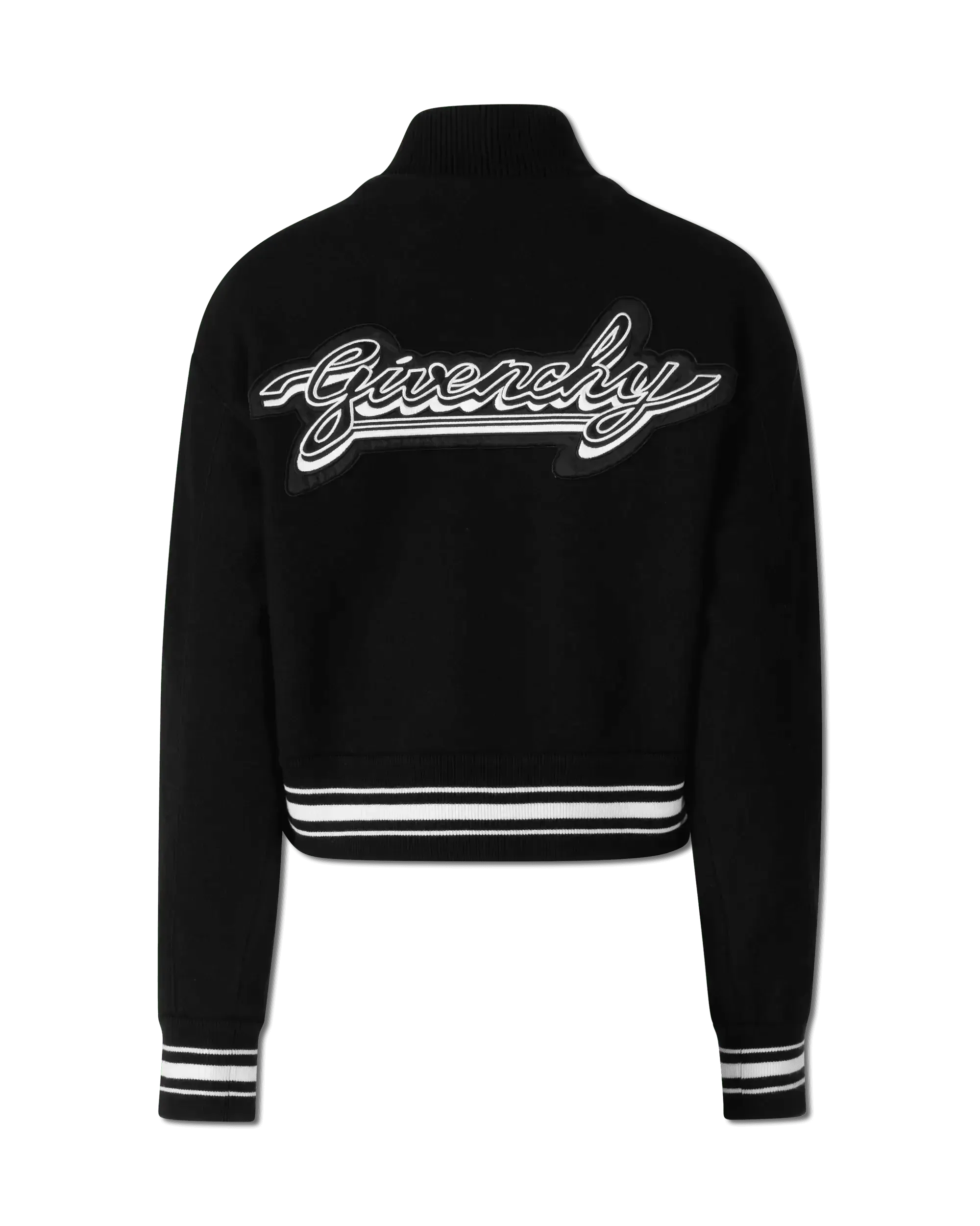 Stylish Cropped Bomber Varsity Jacket for Women - Trendy Outerwear with Ribbed Cuffs & Collar - Perfect for Casual Wear, Street Style & Fall Fashion