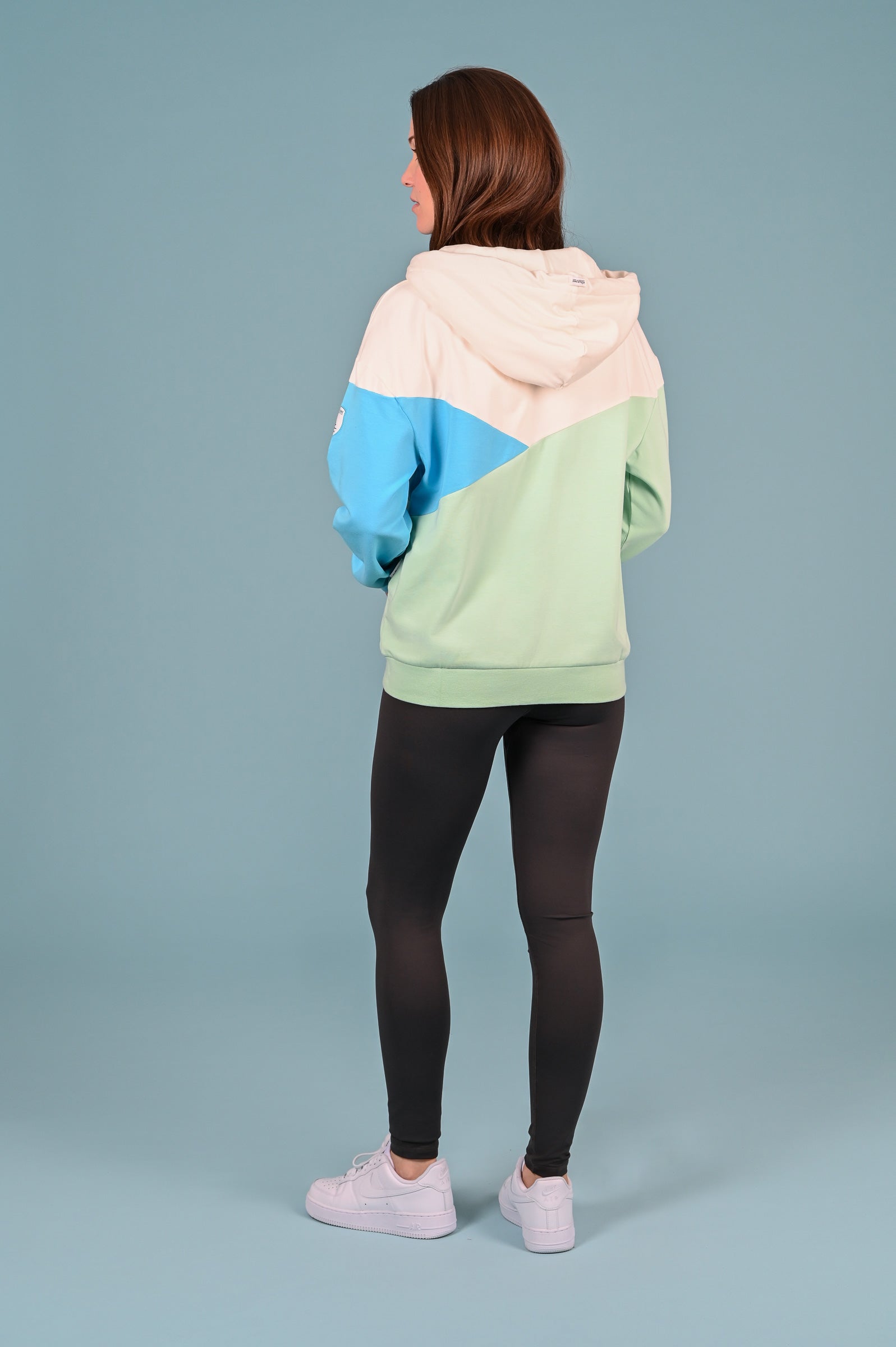 Cordelia Cucumber Mix Full Zip Hoodie for Women - Soft Cotton Pullover with Pockets | Perfect for Casual Wear, Gym, and Outdoor Activities
